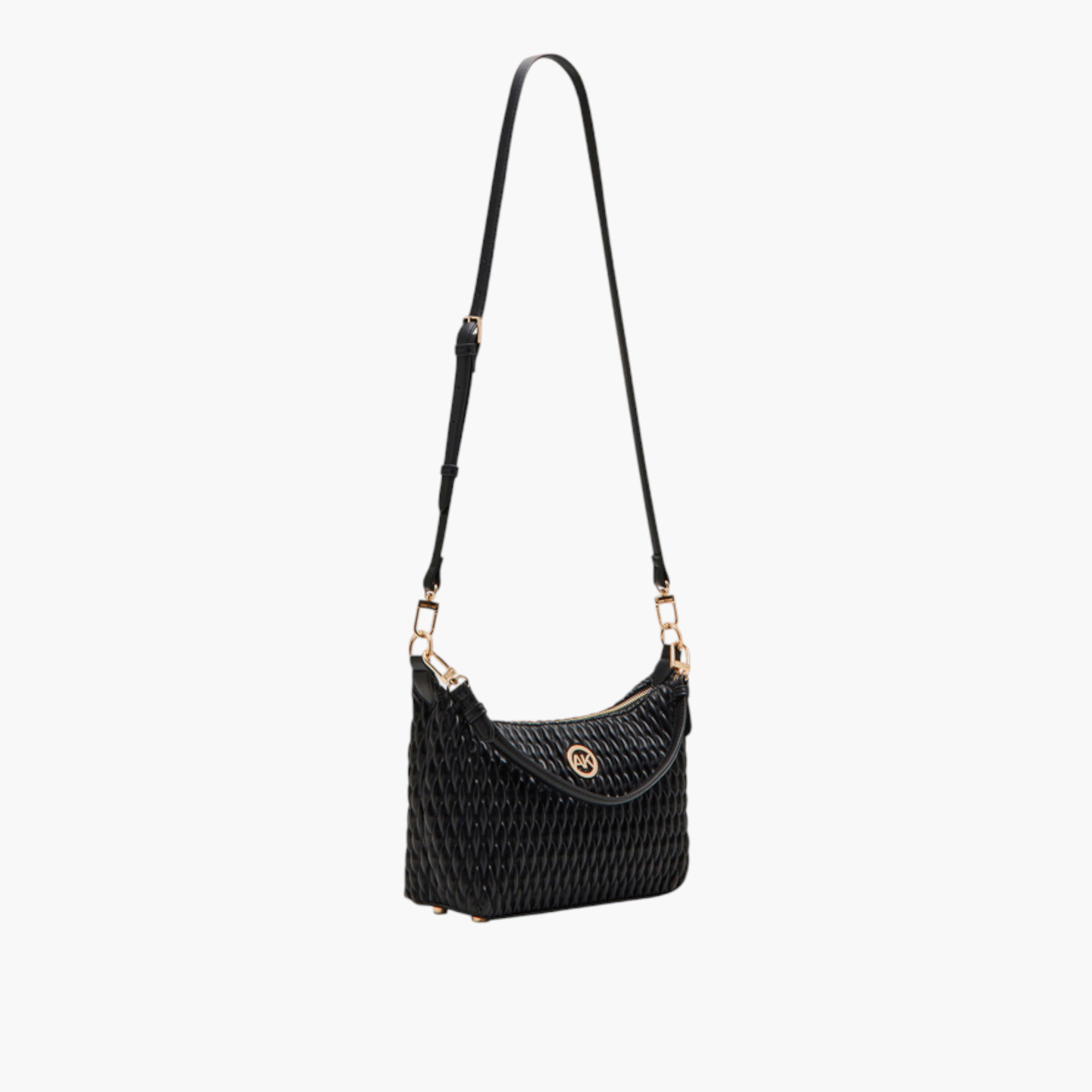 شنطة كروس بودي بارزة الملمس بسحاب إغلاق وحزام قابل للتعديل من آن كلاين-women-bagsandwallets-handbags-image-5
