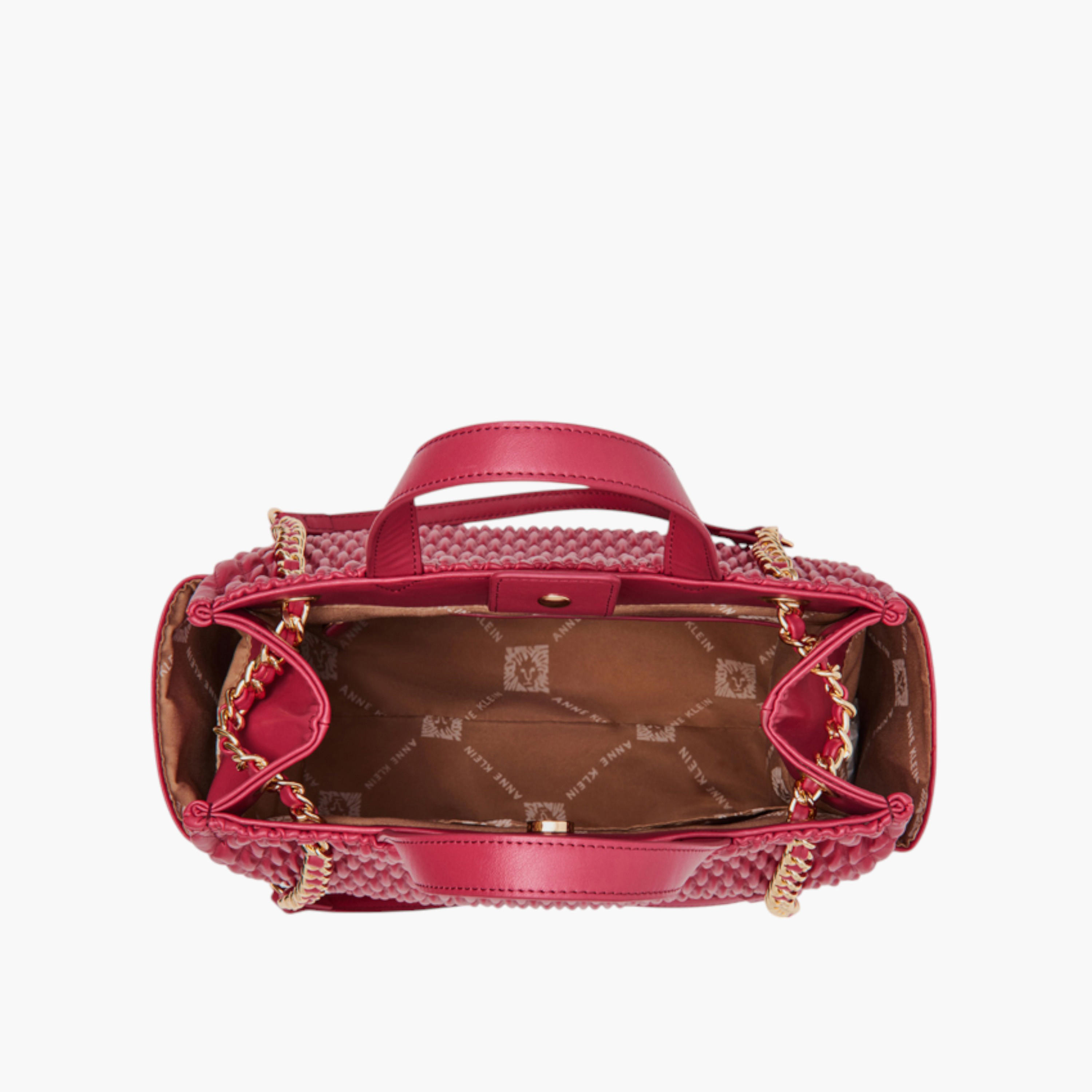 شنطة توتي مبطنة بزر إغلاق وحزام سلسلة من آن كلاين-women-bagsandwallets-handbags-image-4