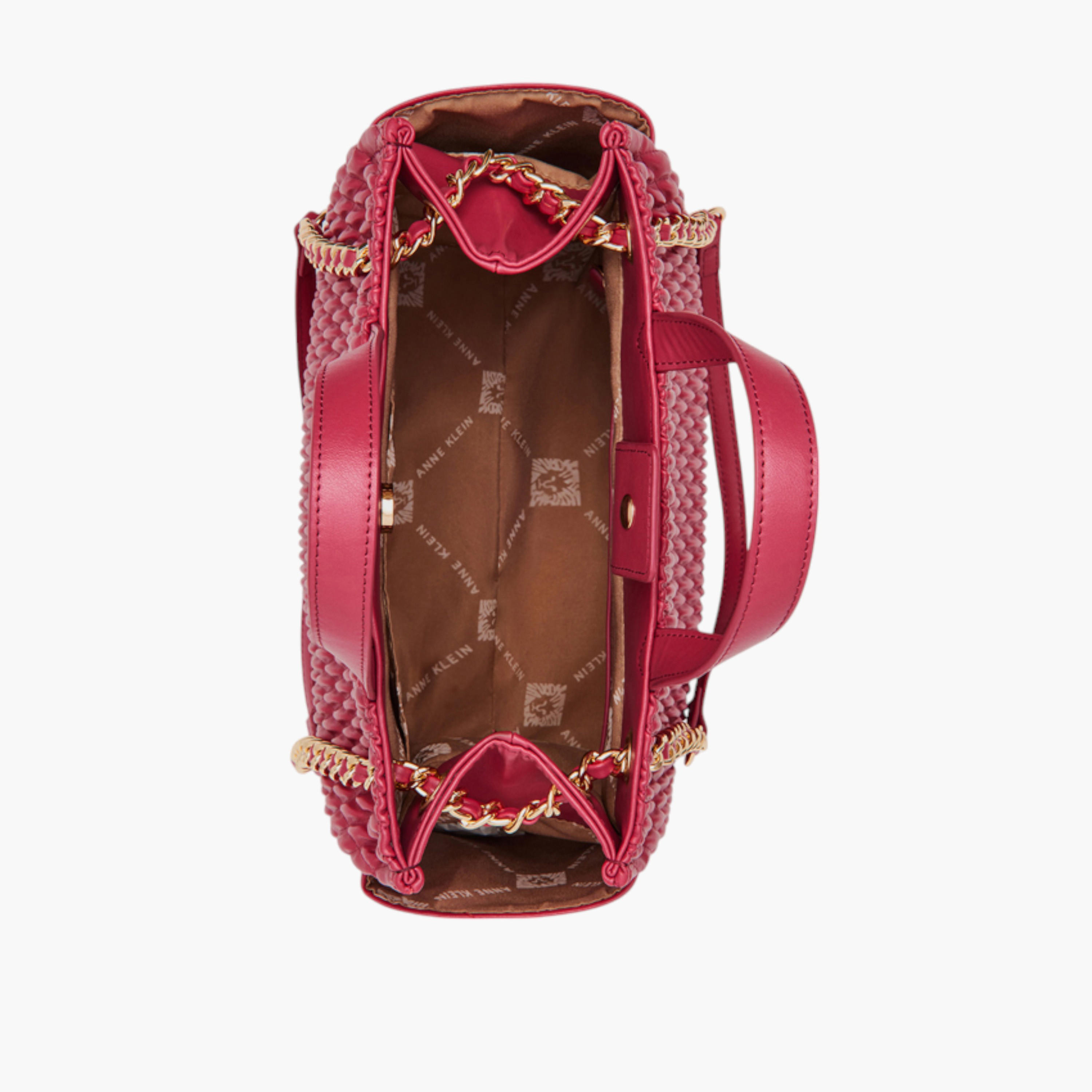شنطة توتي مبطنة بزر إغلاق وحزام سلسلة من آن كلاين-women-bagsandwallets-handbags-image-5