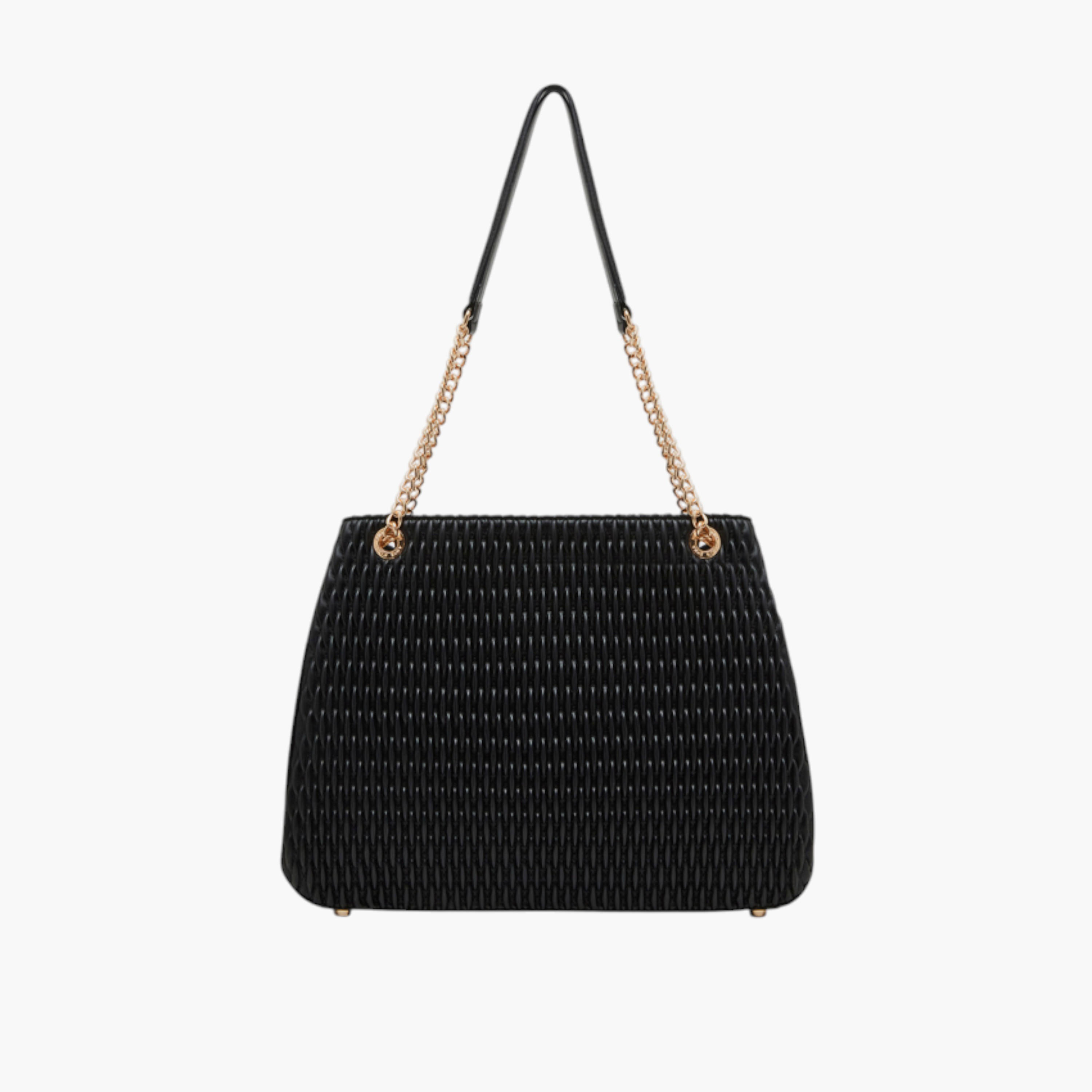Anne Klein Textured Tote Bag with Button Closure and Chain Strap-women-bagsandwallets-handbags-image-2