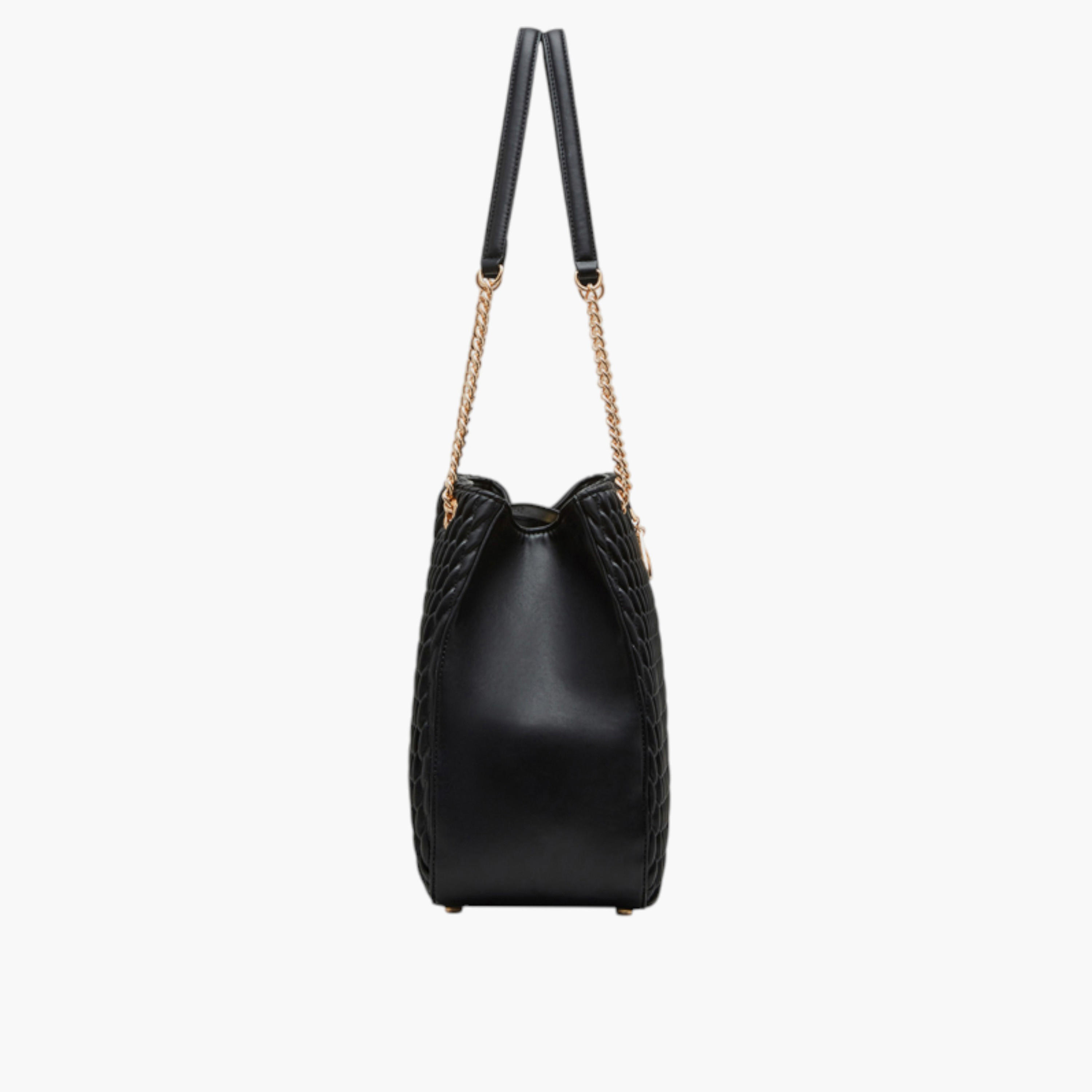 Anne Klein Textured Tote Bag with Button Closure and Chain Strap-women-bagsandwallets-handbags-image-5