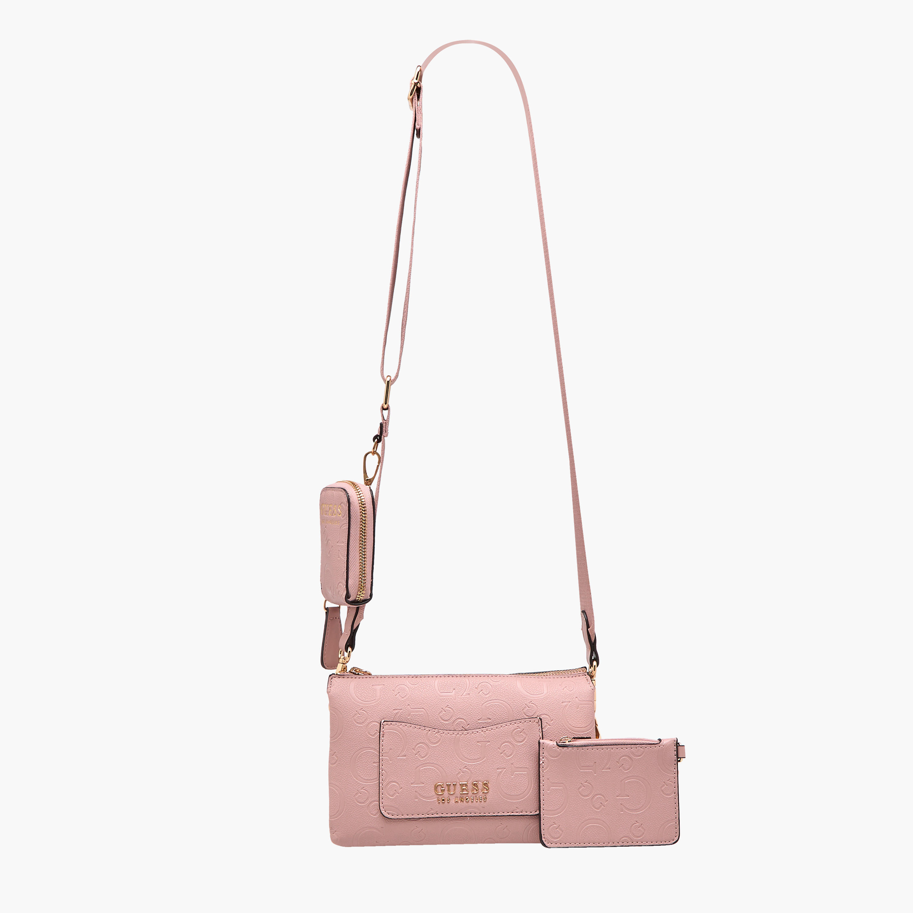 Guess Niko Monogram Embossed Crossbody Bag with Card and Pouch Set-women-bagsandwallets-handbags-image-3