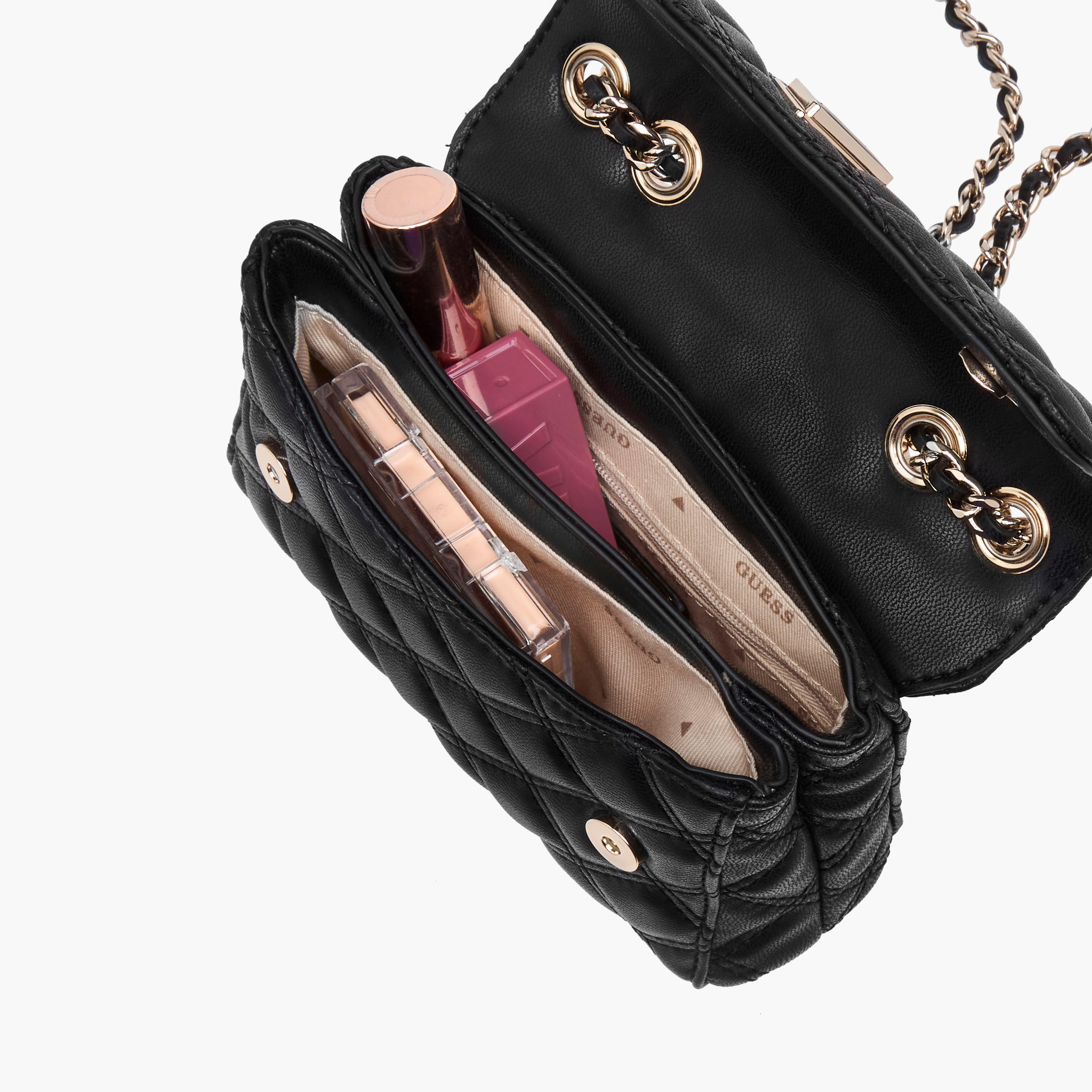 Guess Niko Quilted Crossbody Bag with Chain Strap-women-bagsandwallets-handbags-image-9