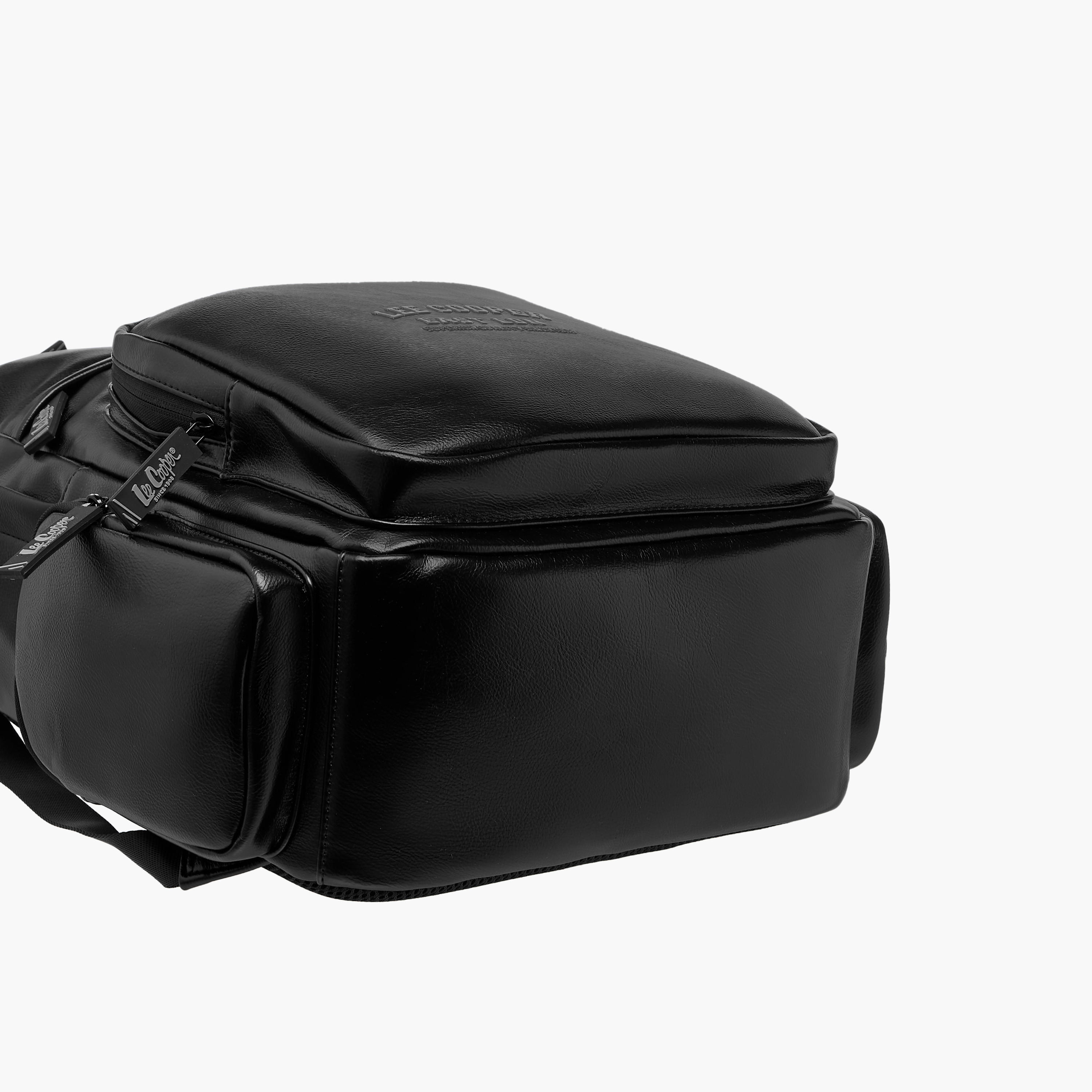 Lee Cooper Logo Detail Backpack with Adjustable Straps and Zip Closure - 32x45 cm-men-bags-image-5