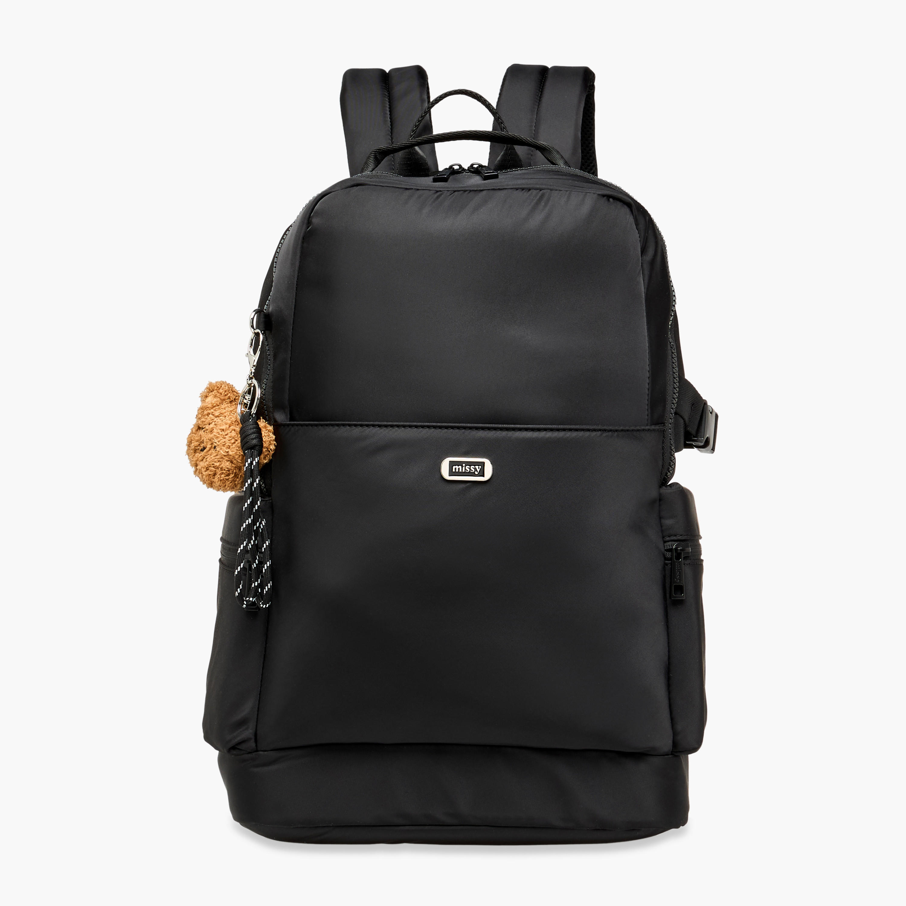 Missy Solid Backpack with Adjustable Shoulder Straps and Zip Closure - 29x32x48 cms-women-bagsandwallets-backpacks-image-1