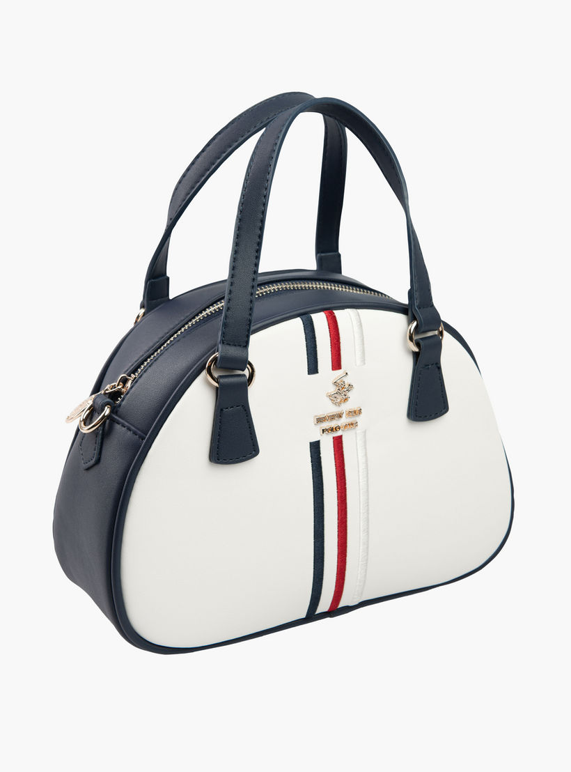 Beverly Hills Polo Club Logo Detail Sling Bag with Zip Closure and Detachable Strap-women-bagsandwallets-handbags-image-3