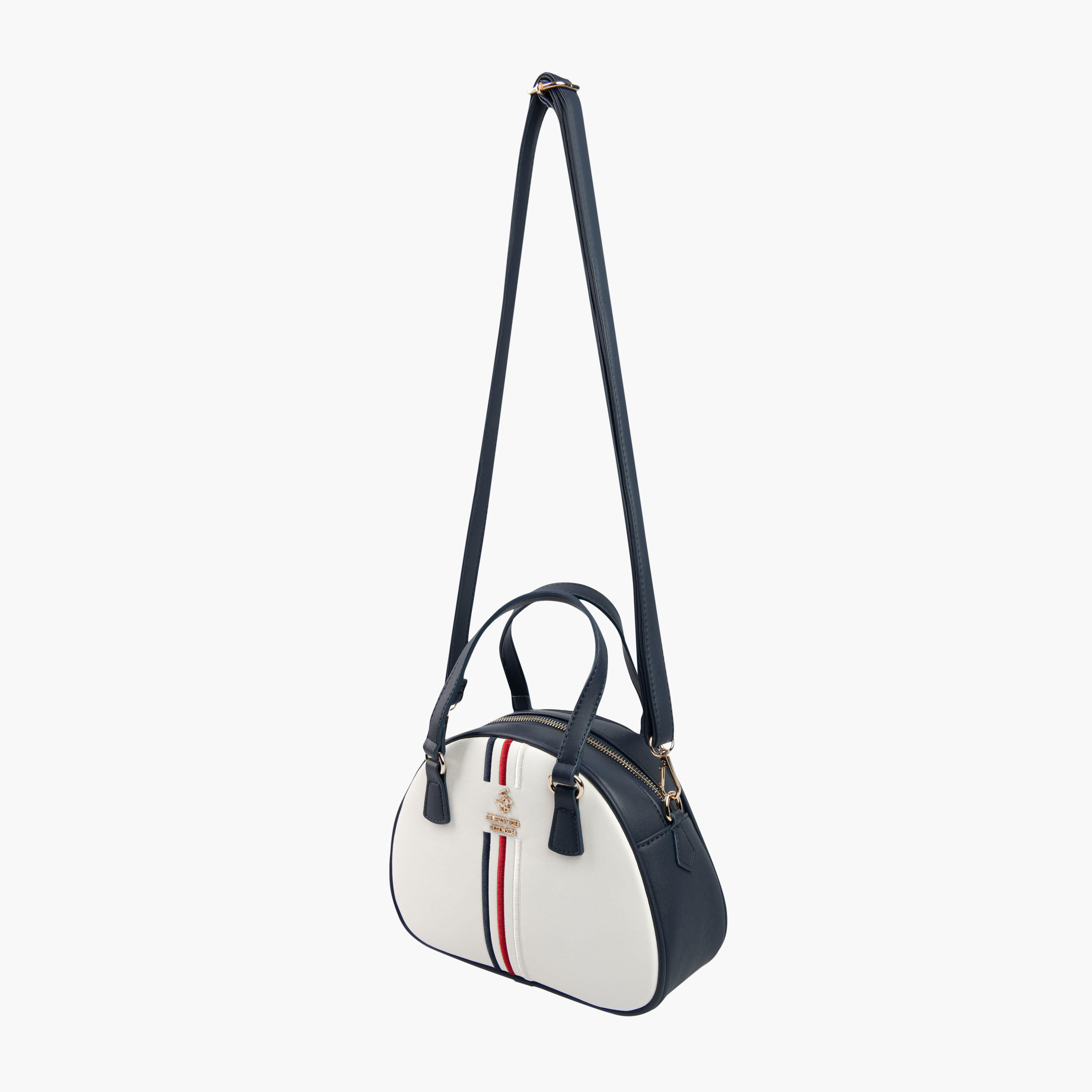 Beverly Hills Polo Club Logo Detail Sling Bag with Zip Closure and Detachable Strap-women-bagsandwallets-handbags-image-4