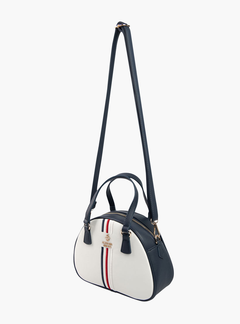 Beverly Hills Polo Club Logo Detail Sling Bag with Zip Closure and Detachable Strap-women-bagsandwallets-handbags-image-4