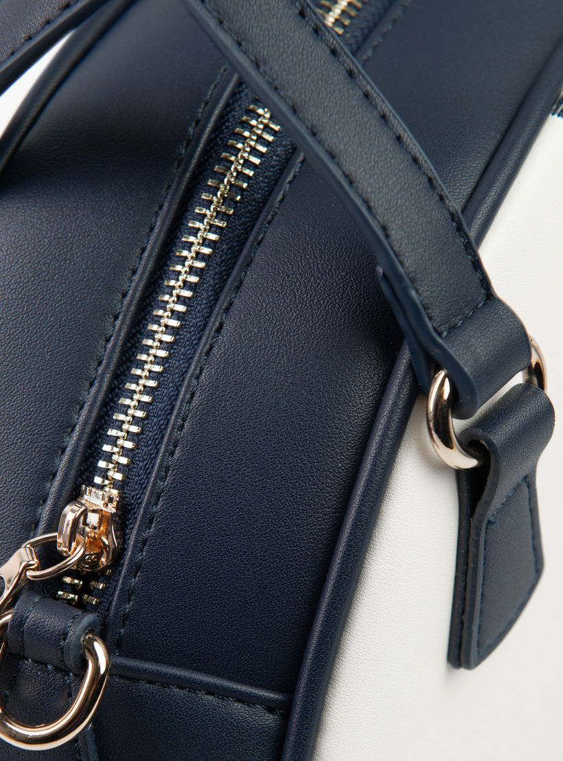 Beverly Hills Polo Club Logo Detail Sling Bag with Zip Closure and Detachable Strap-women-bagsandwallets-handbags-image-5