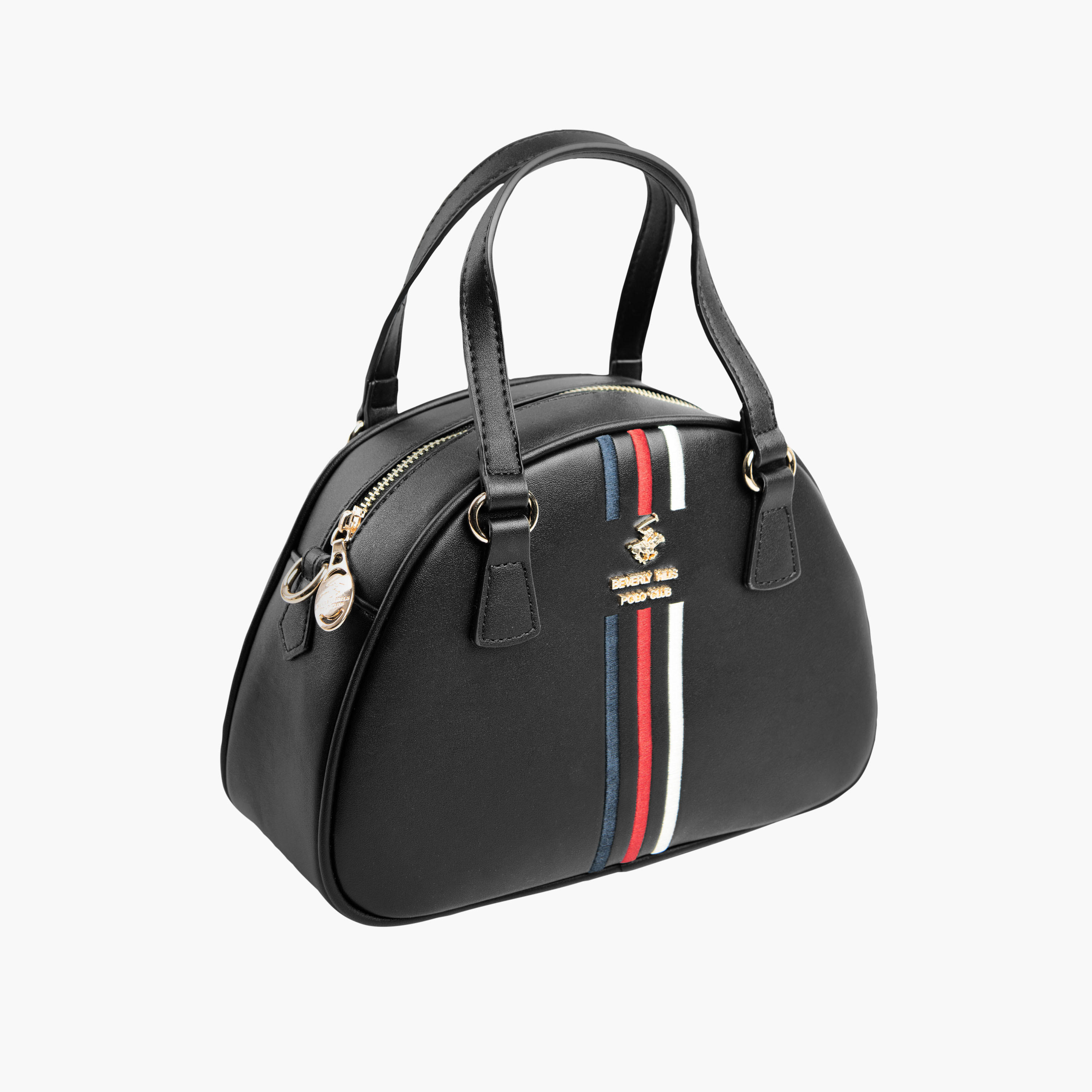 شنطة بسحاب إغلاق وحزام قابل للفصل وتفاصيل شعار من بيفرلي هيلز بولو كلوب-women-bagsandwallets-handbags-image-3