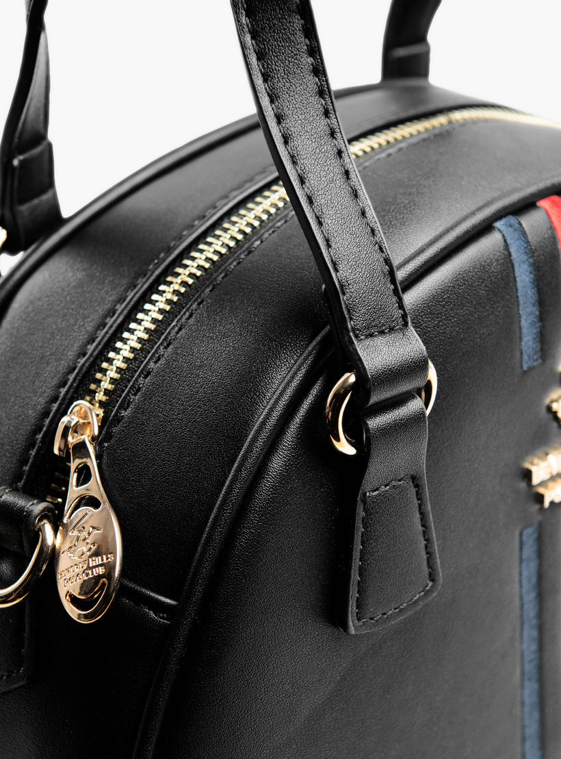 شنطة بسحاب إغلاق وحزام قابل للفصل وتفاصيل شعار من بيفرلي هيلز بولو كلوب-women-bagsandwallets-handbags-image-5