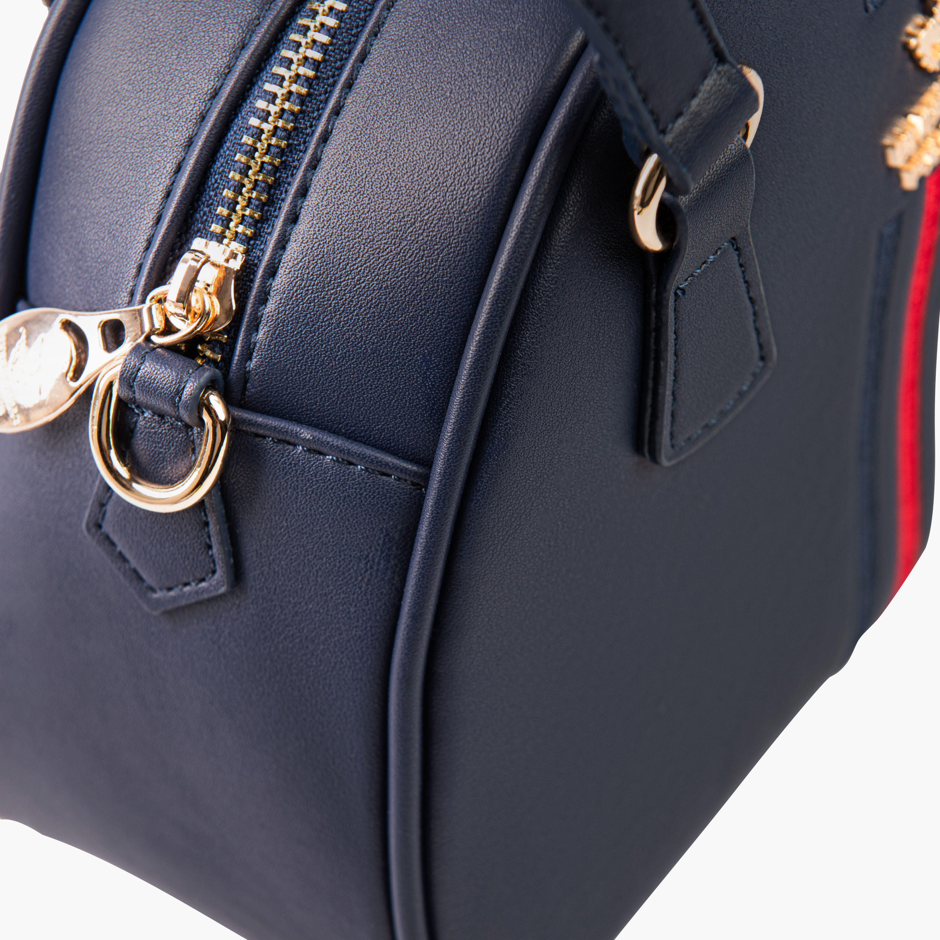 شنطة بسحاب إغلاق وحزام قابل للفصل وتفاصيل شعار من بيفرلي هيلز بولو كلوب-women-bagsandwallets-handbags-image-6