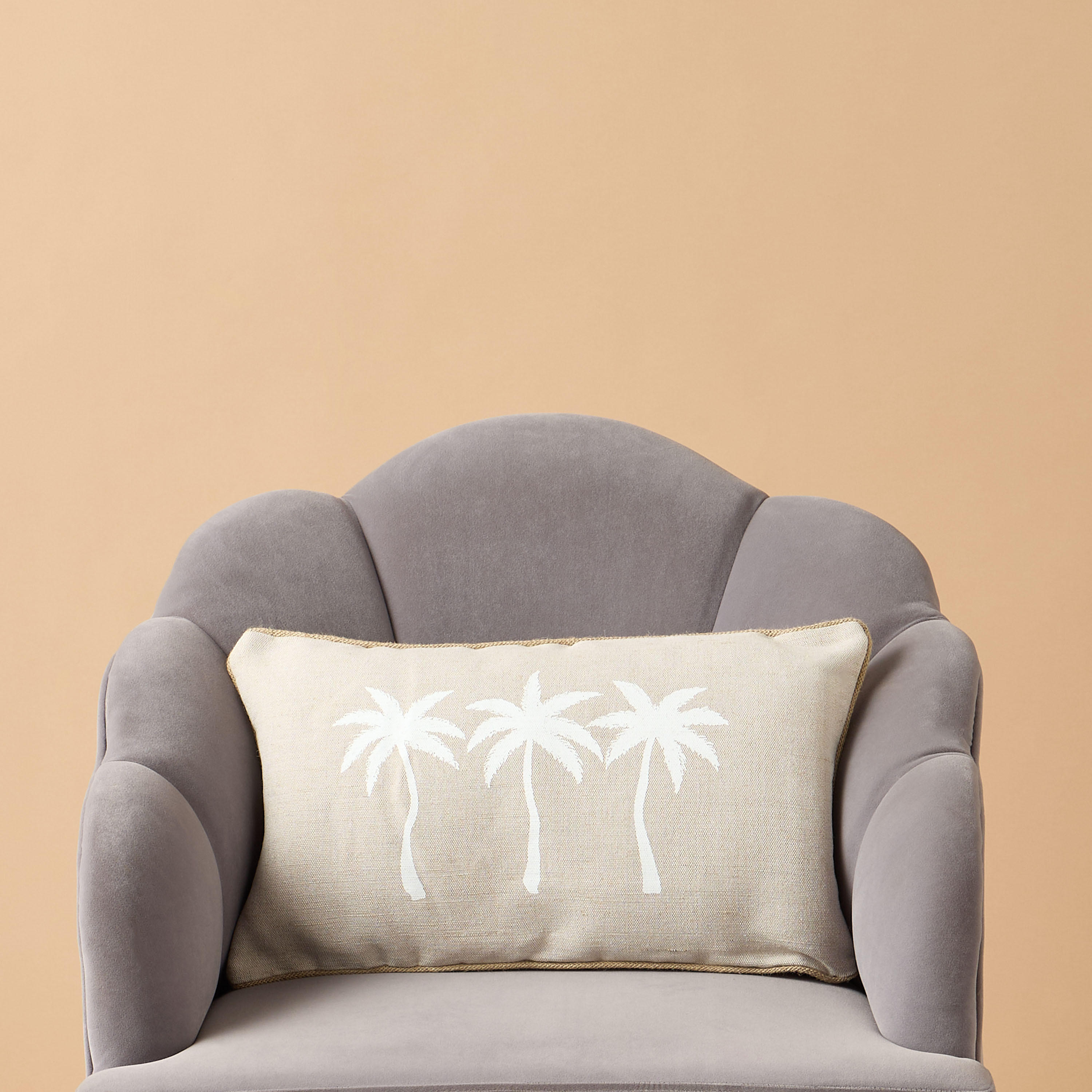 Palm Tree Print Decorative Filled Cushion - 30x50 cms-household-cushionsandthrows-filledcushions-decorativecushions-image-2