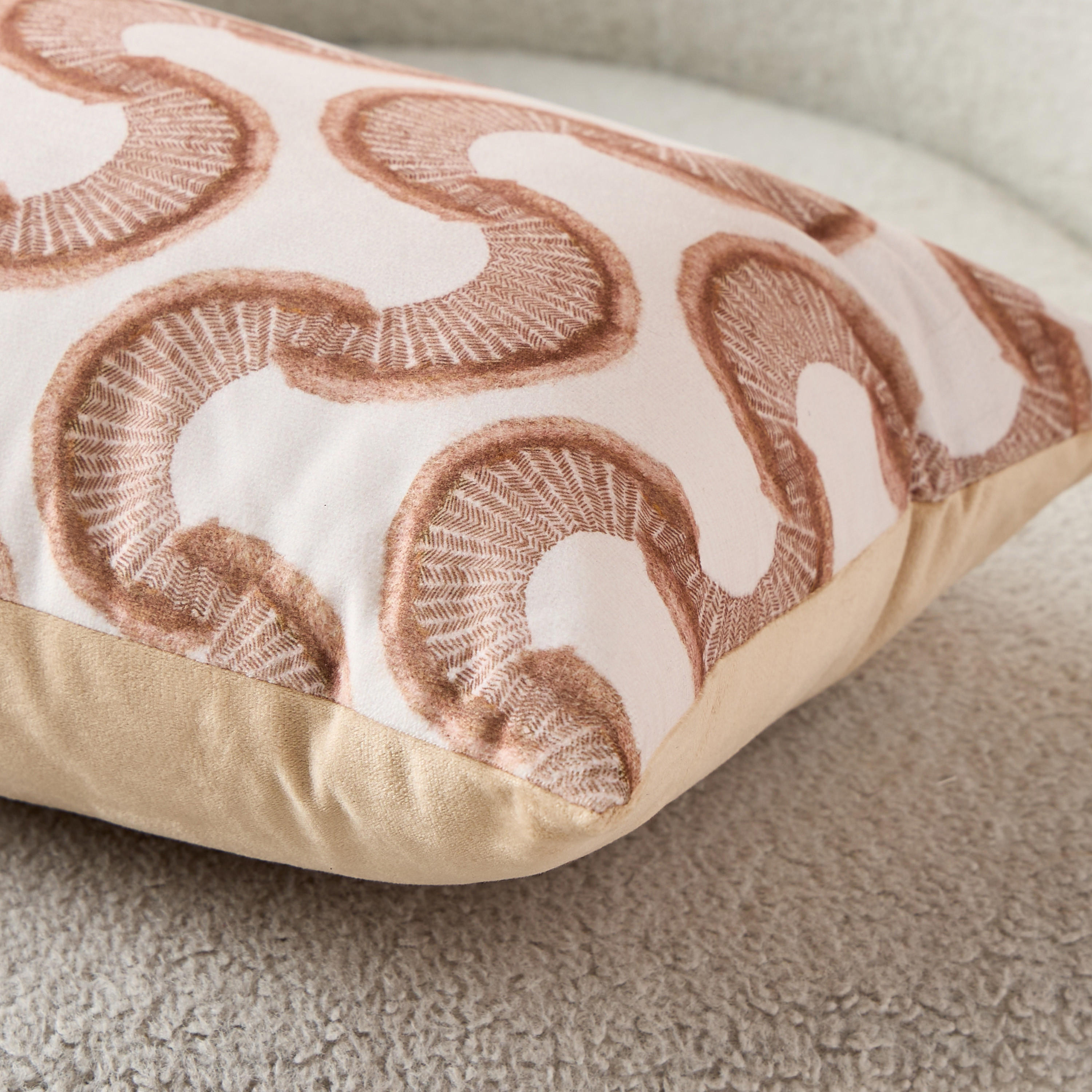 Printed Brushed Velvet Filled Cushion - 30x50 cms-household-cushionsandthrows-filledcushions-decorativecushions-image-4