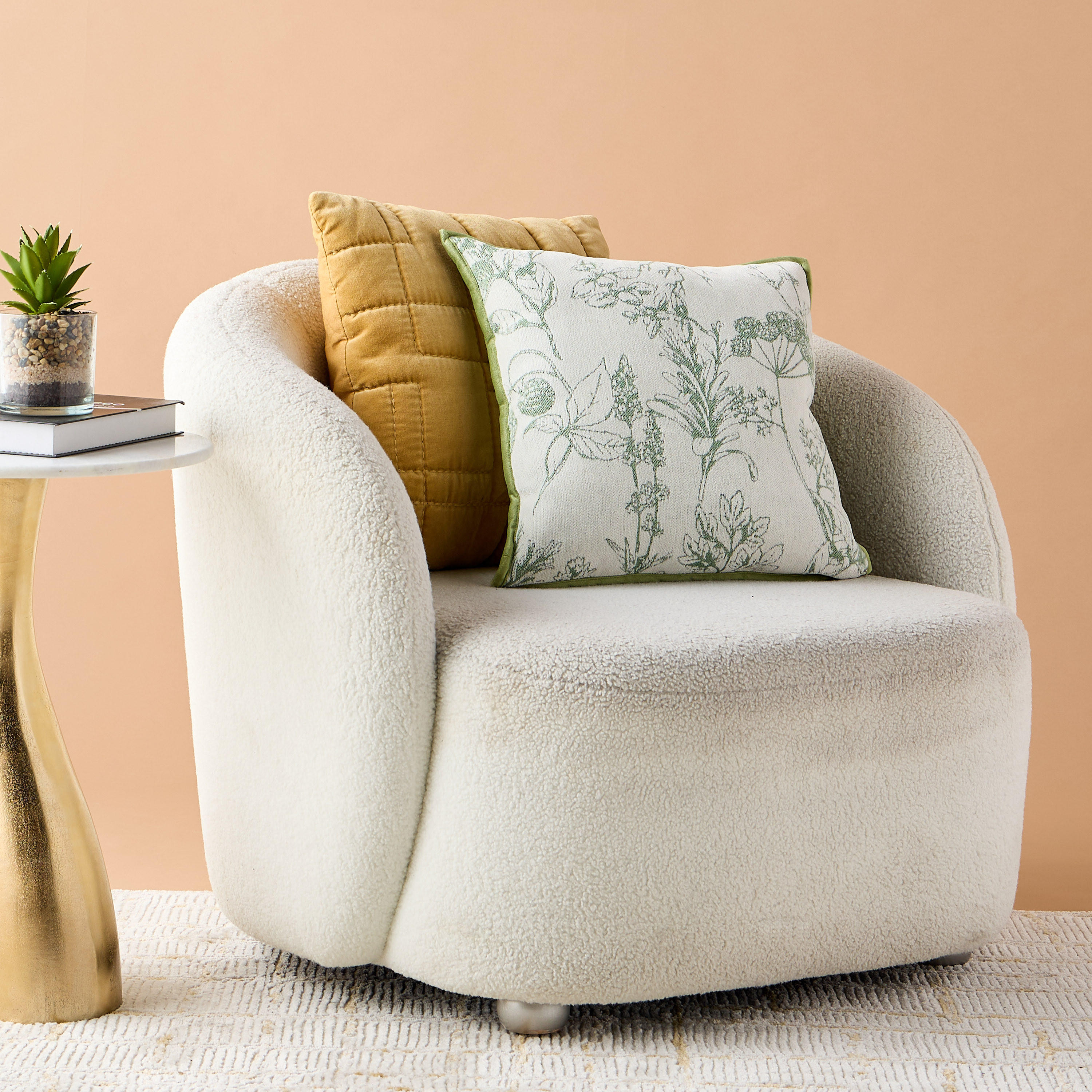 Jacquard Filled Cushion with Flange - 45x45 cms-household-cushionsandthrows-filledcushions-decorativecushions-image-1