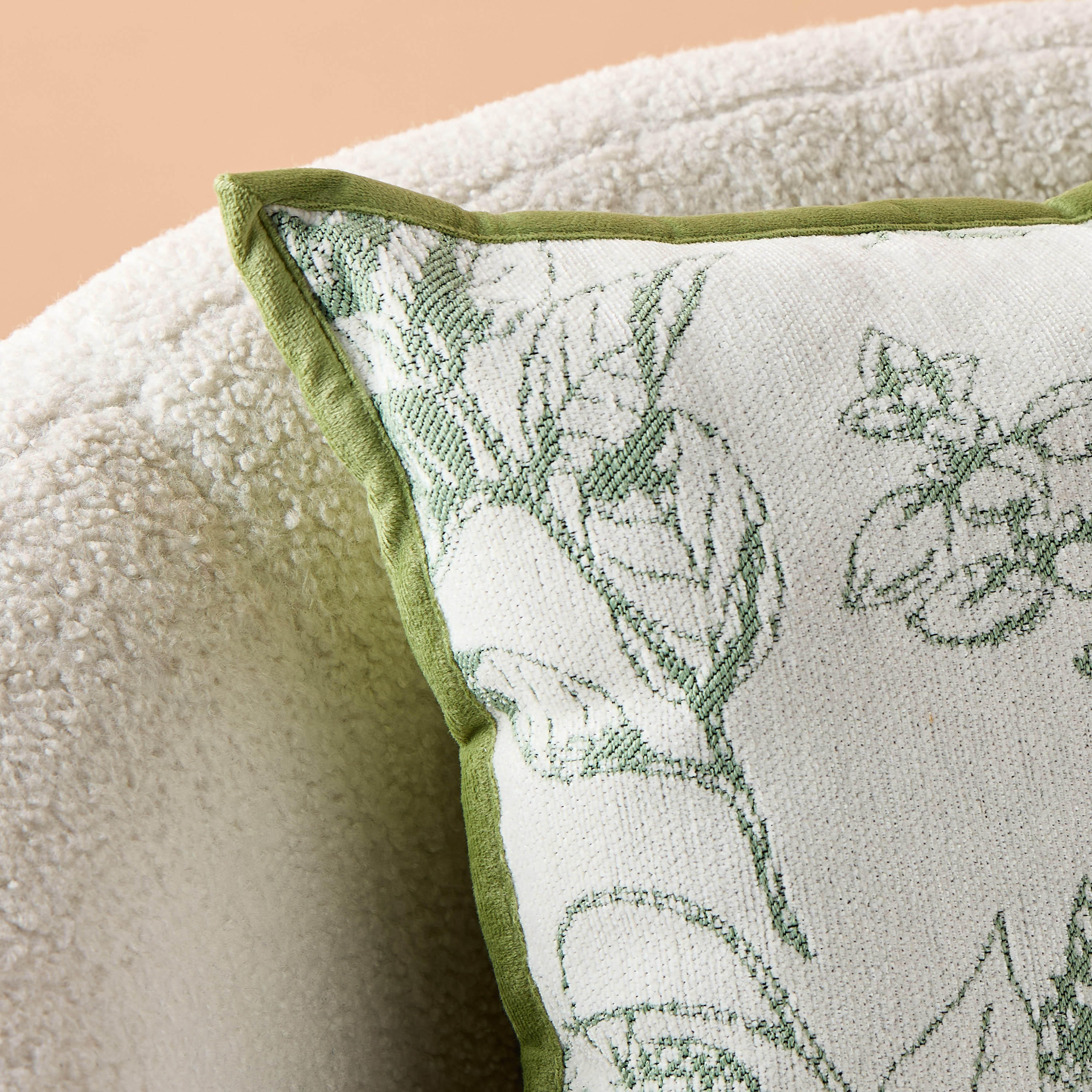 Jacquard Filled Cushion with Flange - 45x45 cms-household-cushionsandthrows-filledcushions-decorativecushions-image-3
