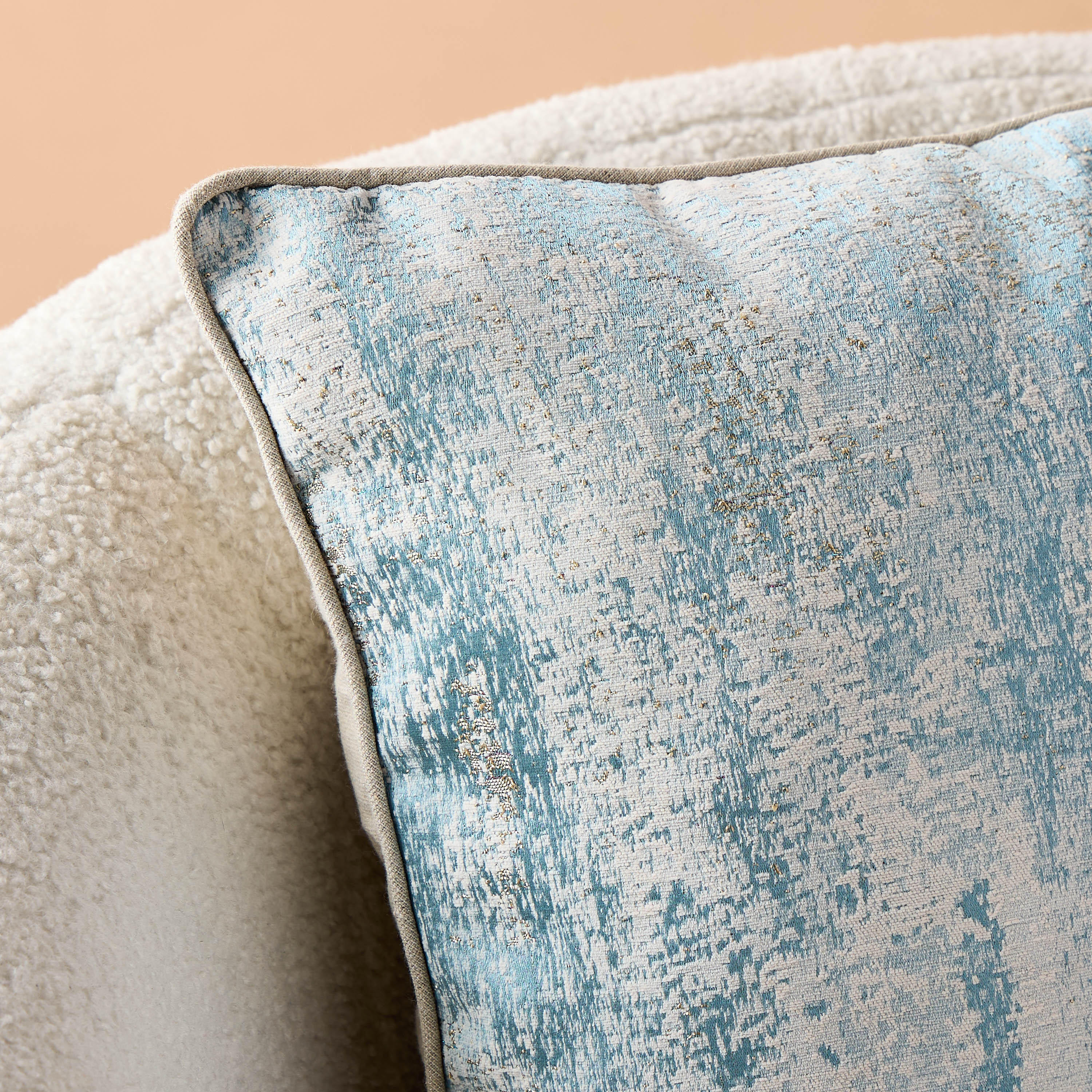 Jacquard Filled Cushion with Piping - 45x45 cms-household-cushionsandthrows-filledcushions-decorativecushions-image-3