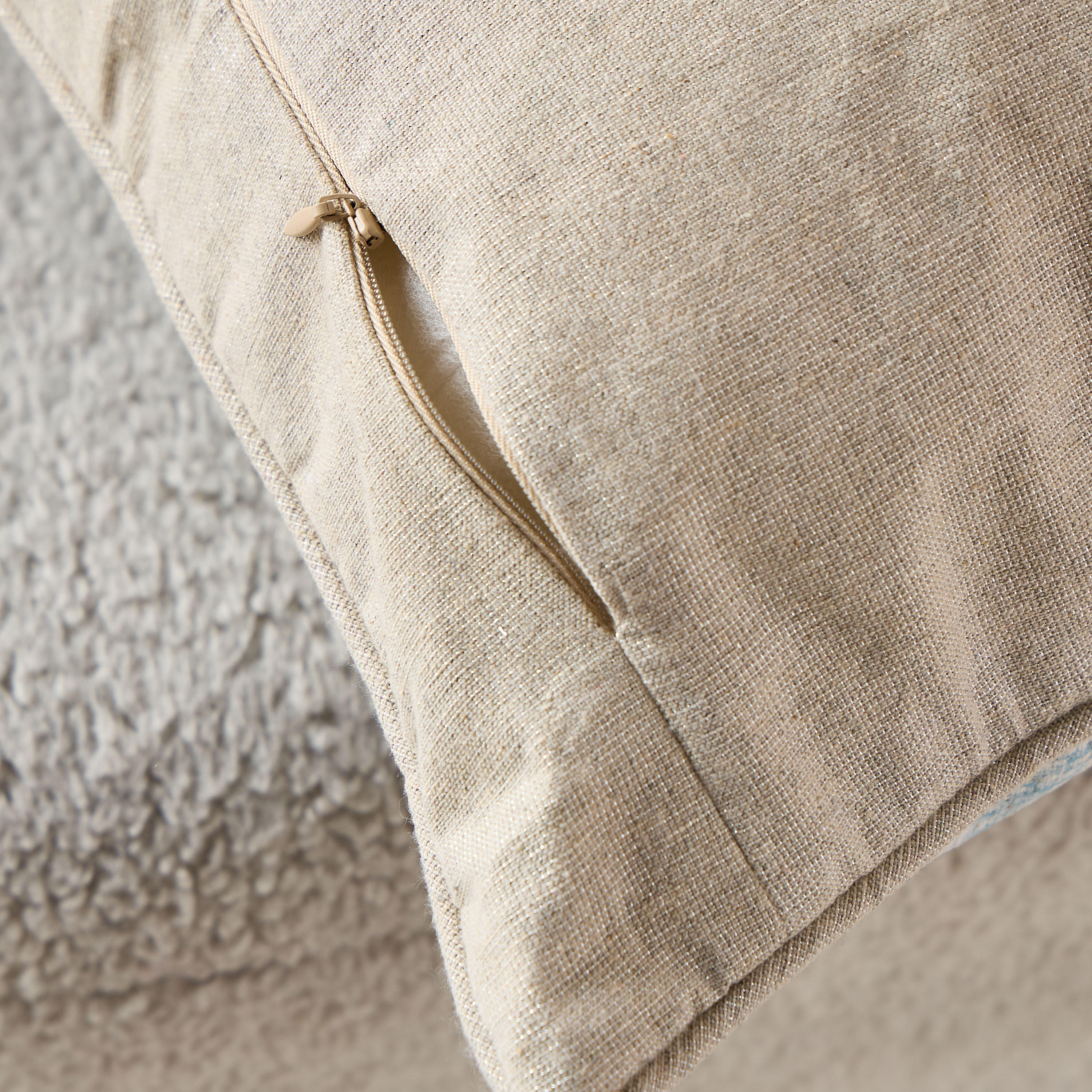 Jacquard Filled Cushion with Piping - 45x45 cms-household-cushionsandthrows-filledcushions-decorativecushions-image-5