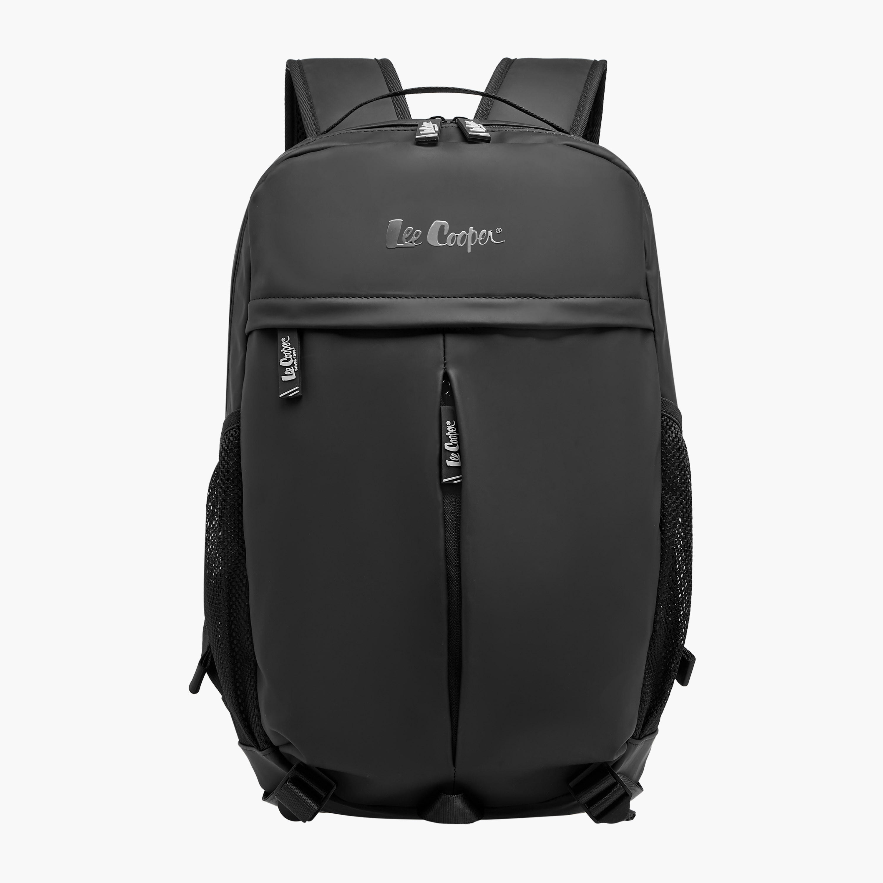 Lee Cooper Solid Backpack with Adjustable Straps and Zip Closure - 14x31x50 cms-men-bags-image-1