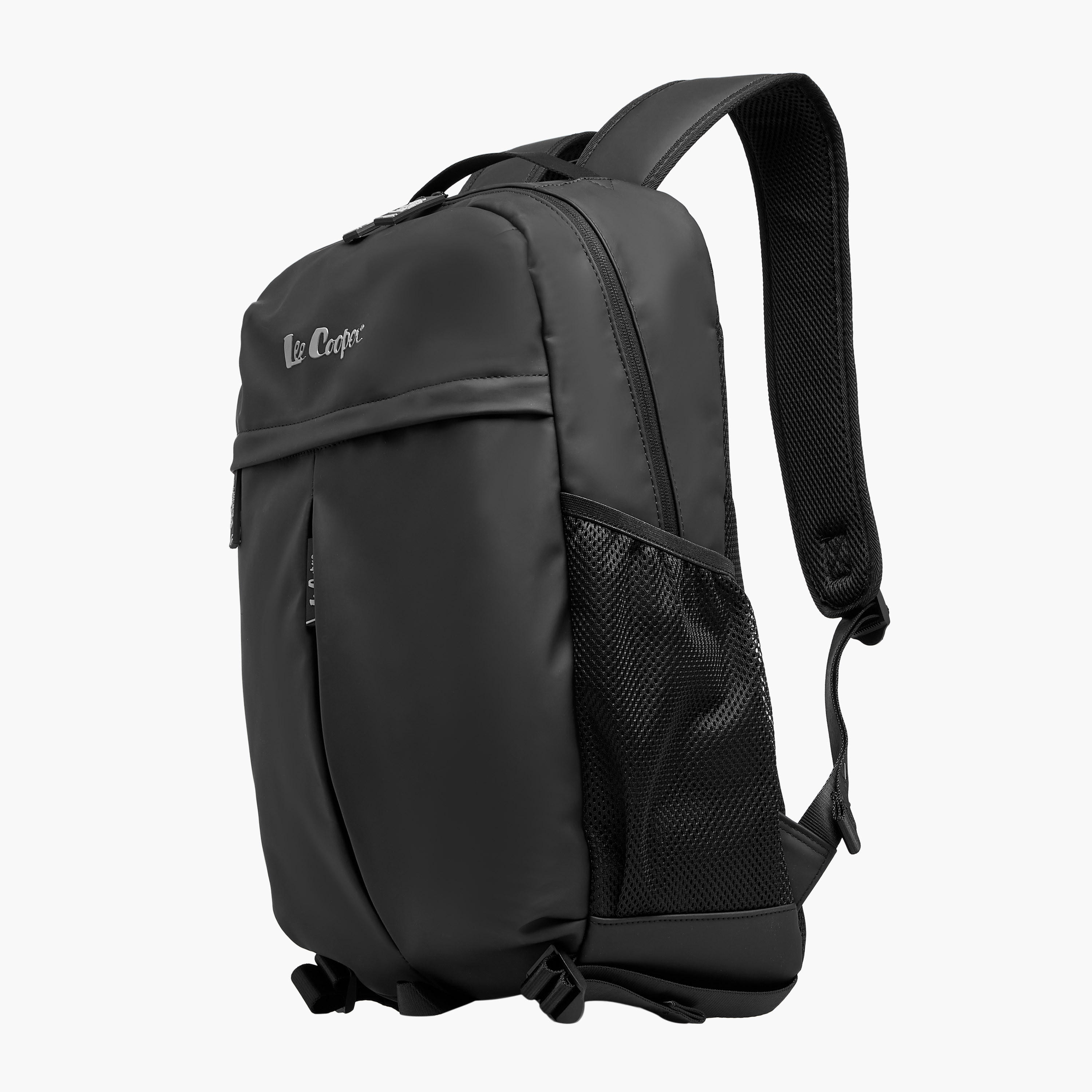 Lee Cooper Solid Backpack with Adjustable Straps and Zip Closure - 14x31x50 cms-men-bags-image-3