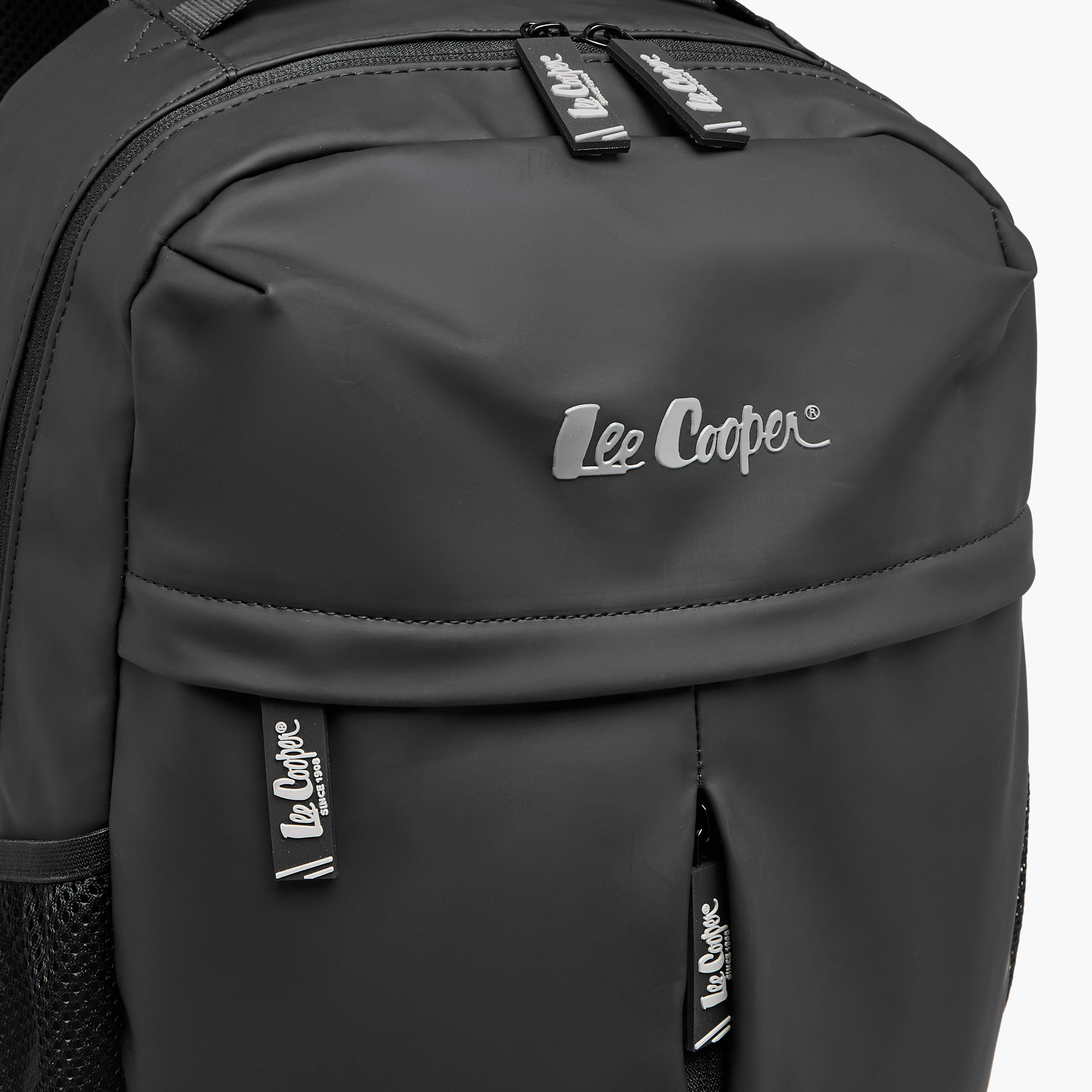 Lee Cooper Solid Backpack with Adjustable Straps and Zip Closure - 14x31x50 cms-men-bags-image-5