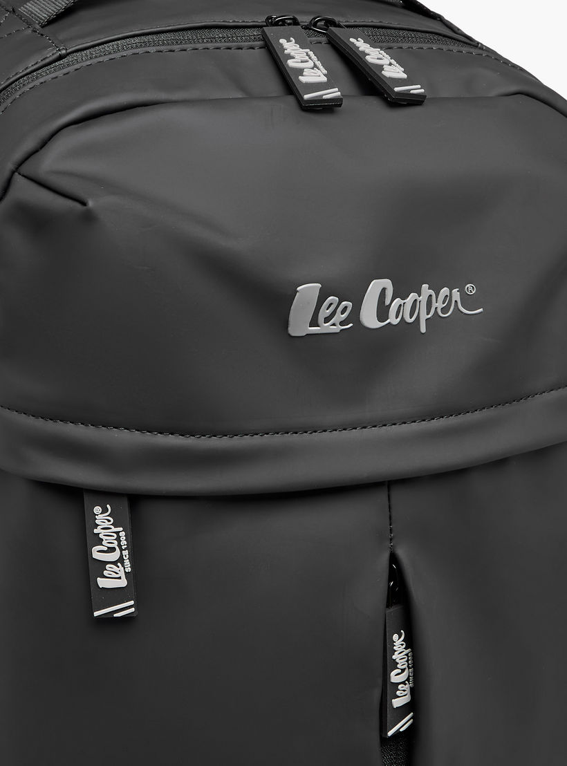 Lee Cooper Solid Backpack with Adjustable Straps and Zip Closure - 14x31x50 cms-men-bags-image-5
