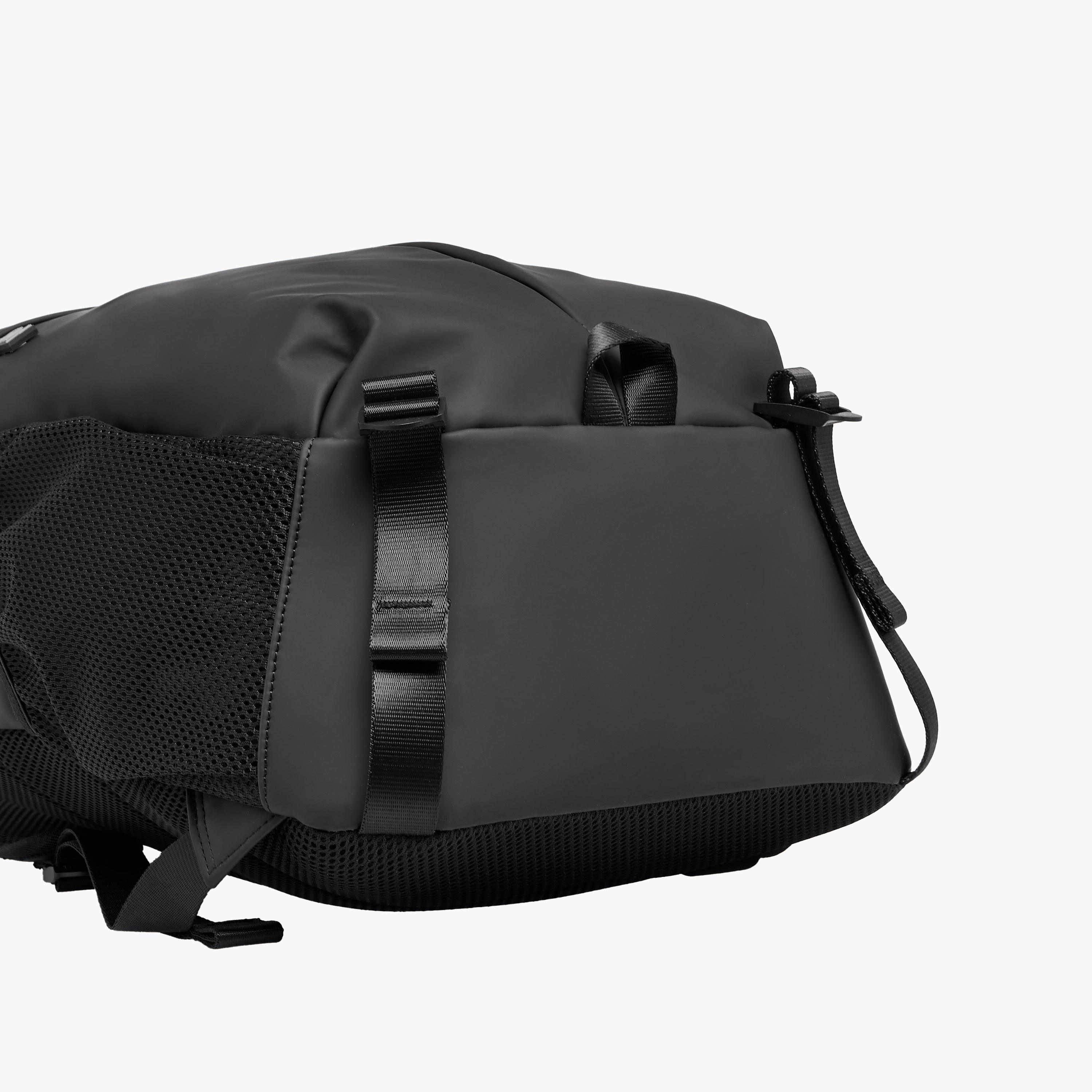 Lee Cooper Solid Backpack with Adjustable Straps and Zip Closure - 14x31x50 cms-men-bags-image-6