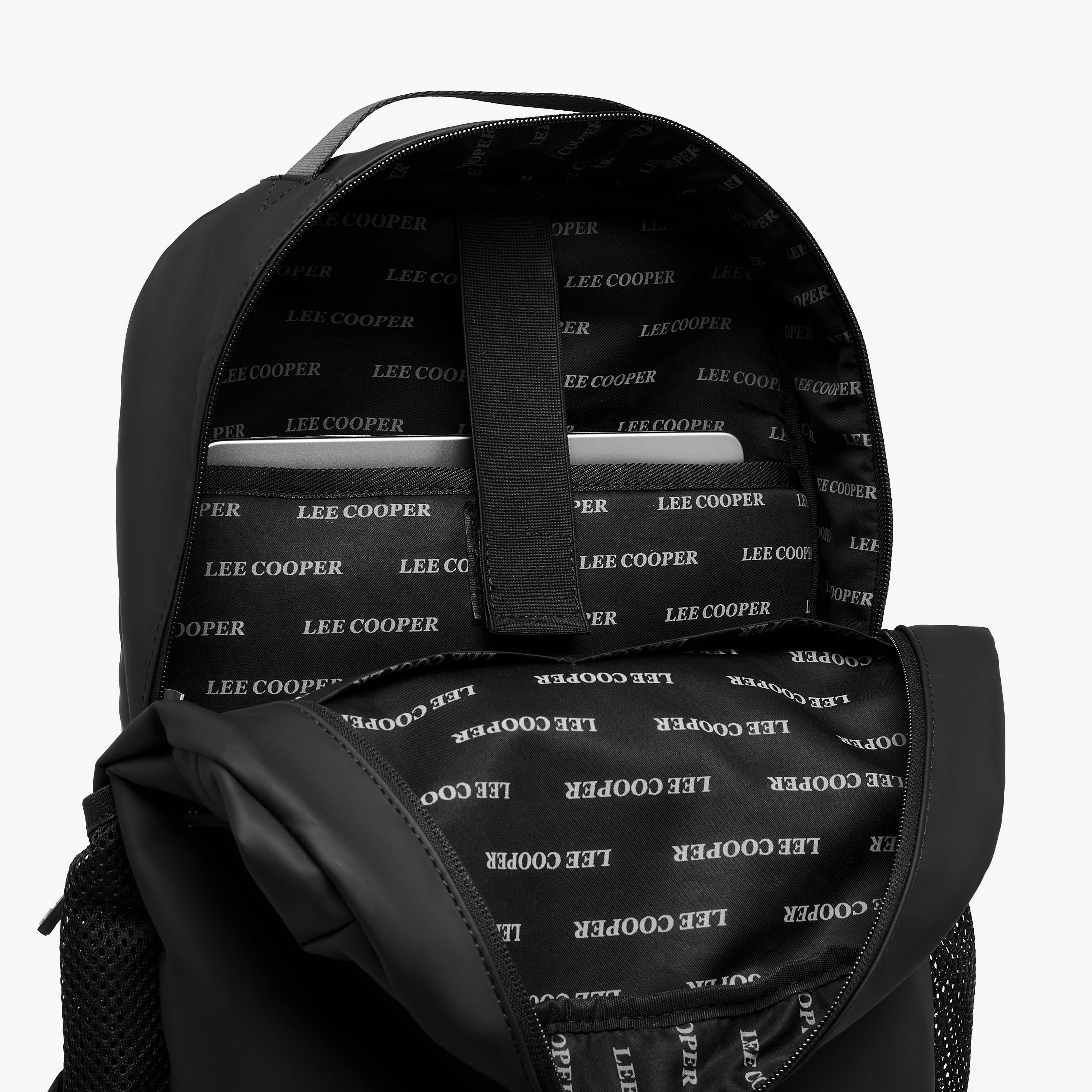 Lee Cooper Solid Backpack with Adjustable Straps and Zip Closure - 14x31x50 cms-men-bags-image-7