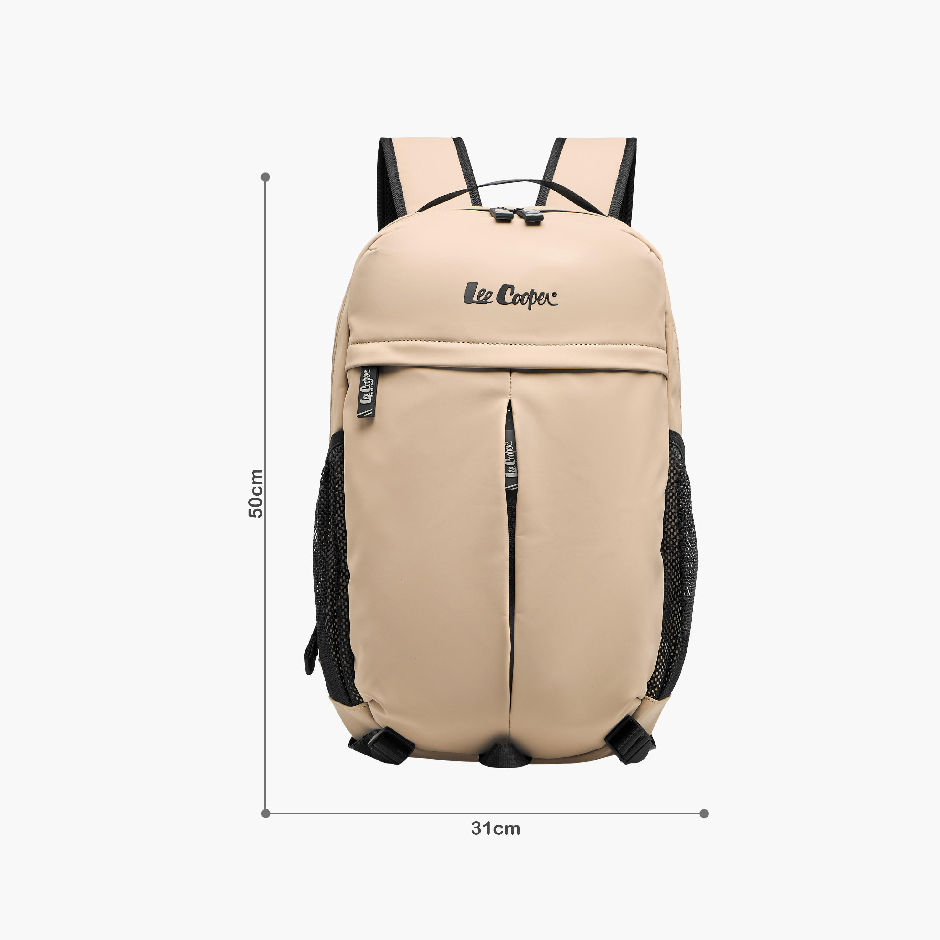 شنطة ظهر سادة بأحزمة قابلة للتعديل وسحاب إغلاق من لي كوبر - 14x31x50 سم-men-bags-image-7
