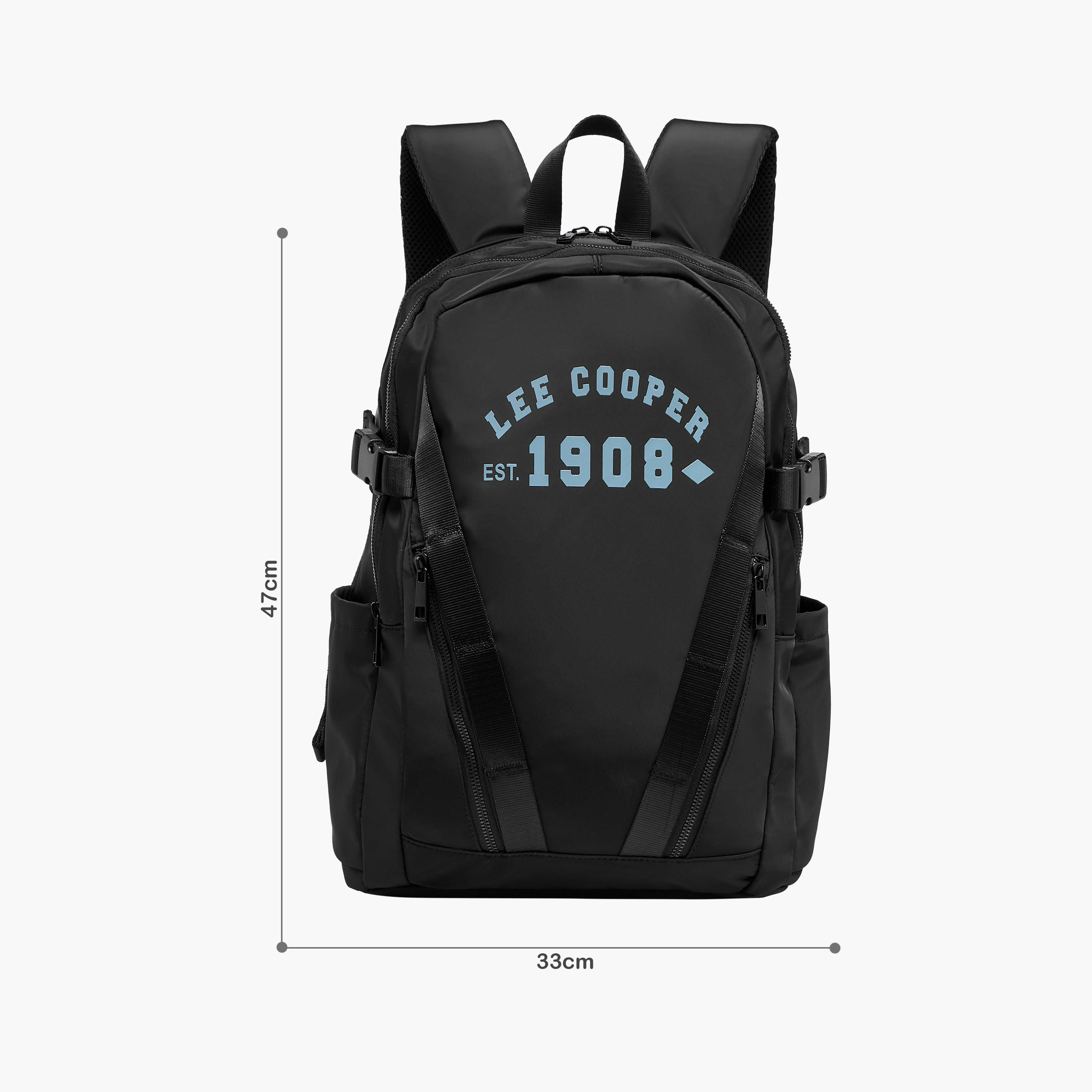 شنطة ظهر بطبعات وأحزمة قابلة للتعديل وسحاب إغلاق من لي كوبر - 16xX33X47 سم-men-bags-image-2