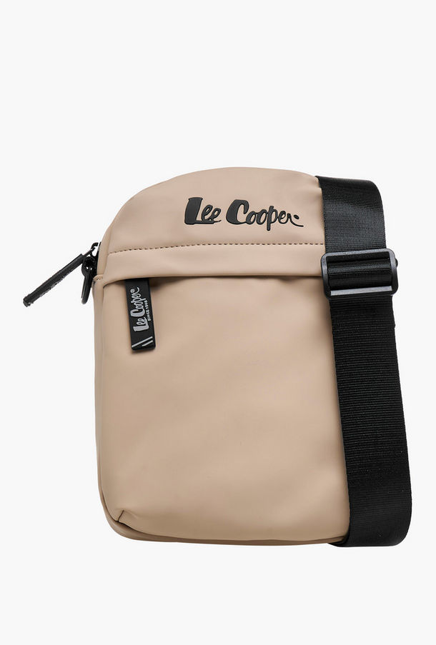 Lee Cooper Solid Crossbody Bag with Adjustable Strap-men-image-1