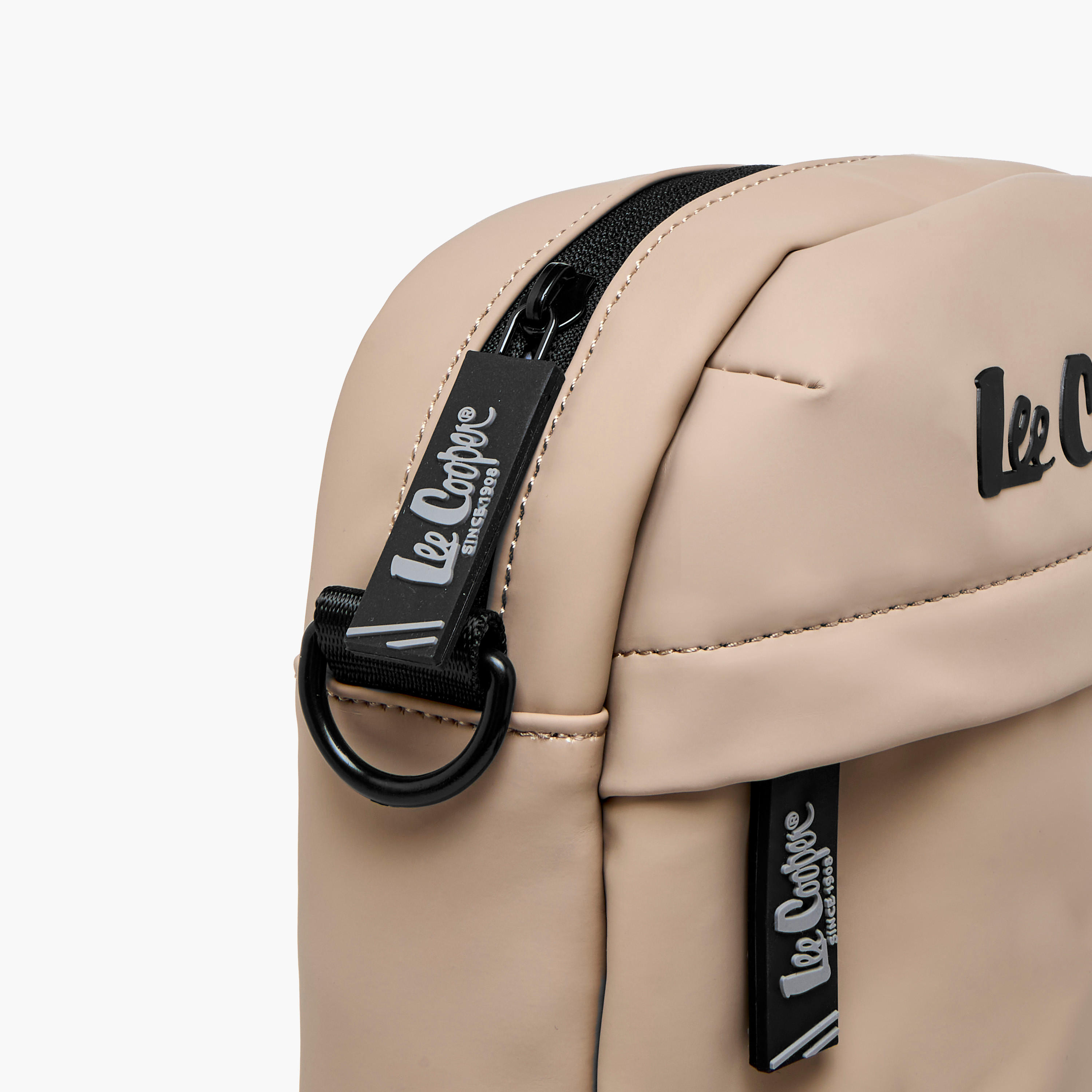 Lee Cooper Solid Crossbody Bag with Adjustable Strap-men-bags-image-6