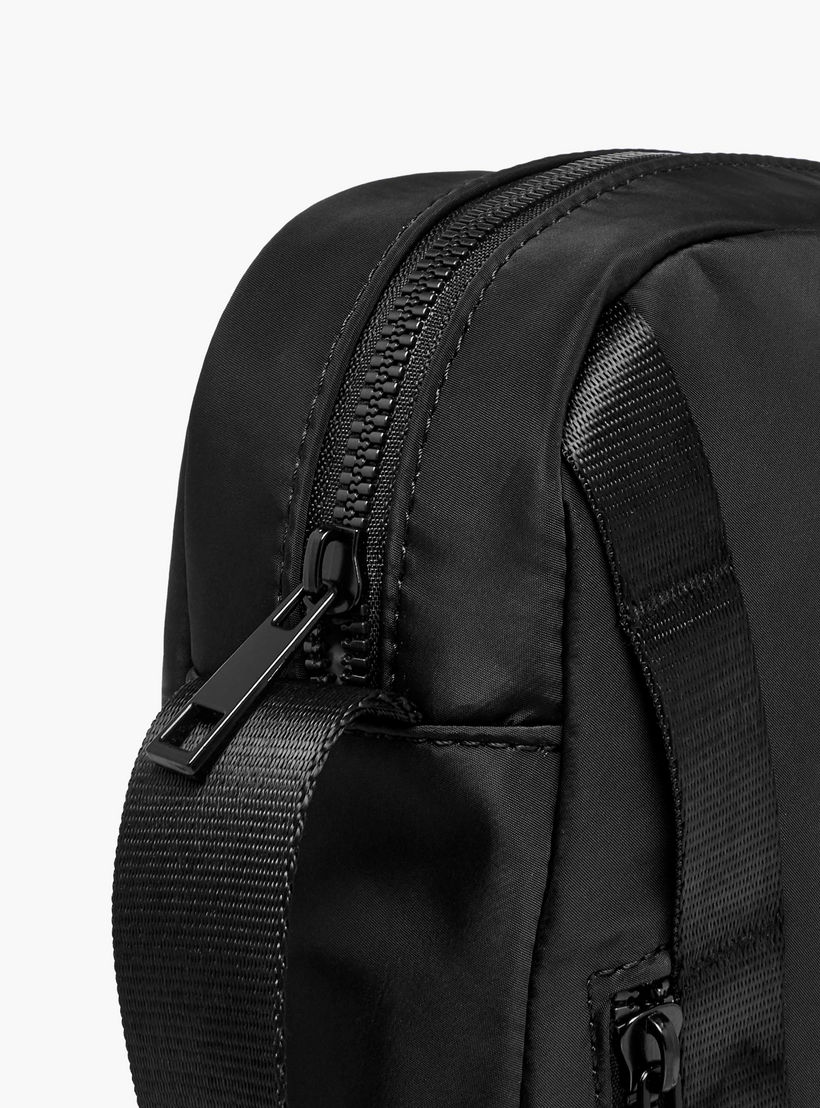 Lee Cooper Logo Print Crossbody Bag with Adjustable Strap and Zip Closure-men-bags-image-6