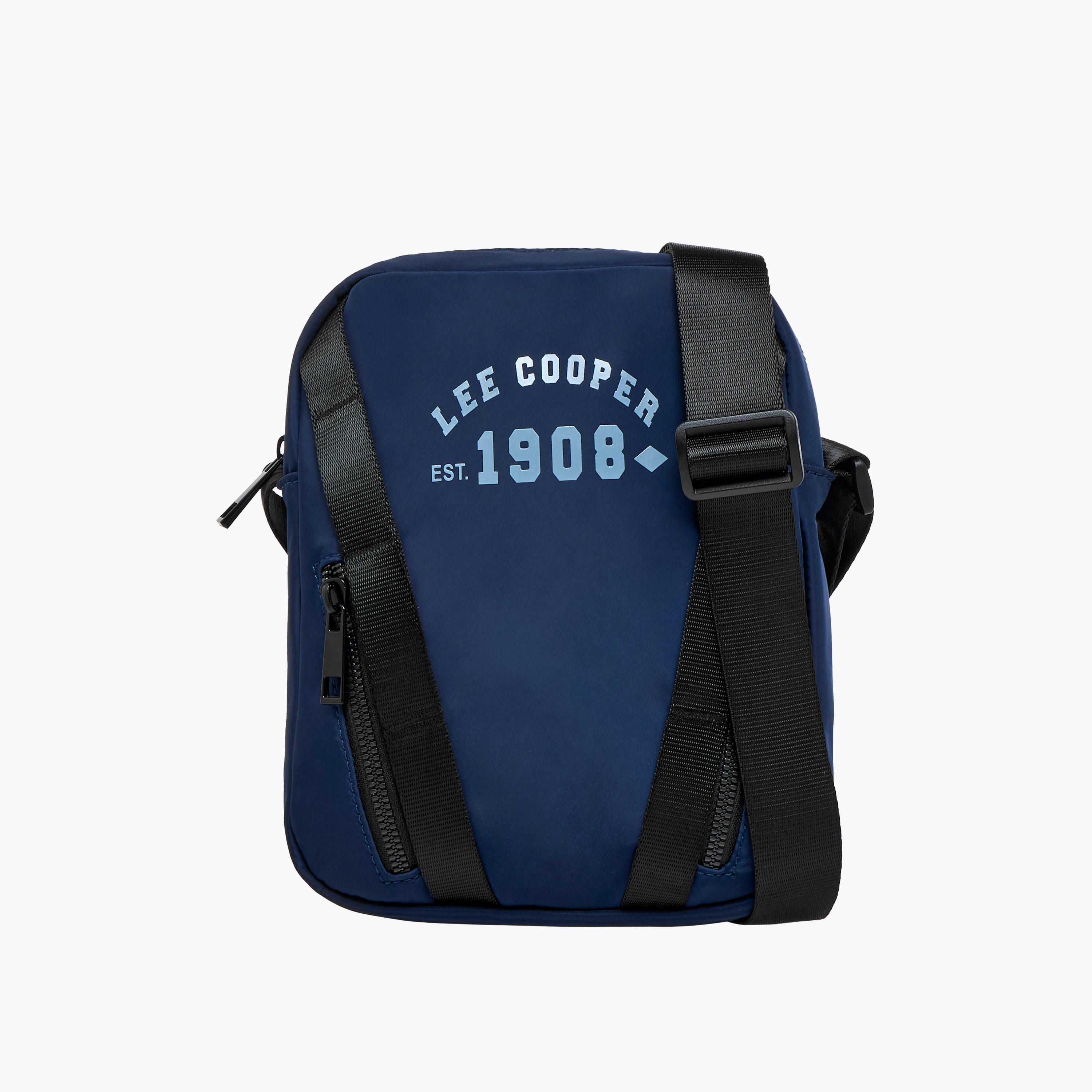 شنطة كروس بودي بطبعات شعار وحزام قابل للتعديل وسحاب إغلاق من لي كوبر-men-bags-image-1