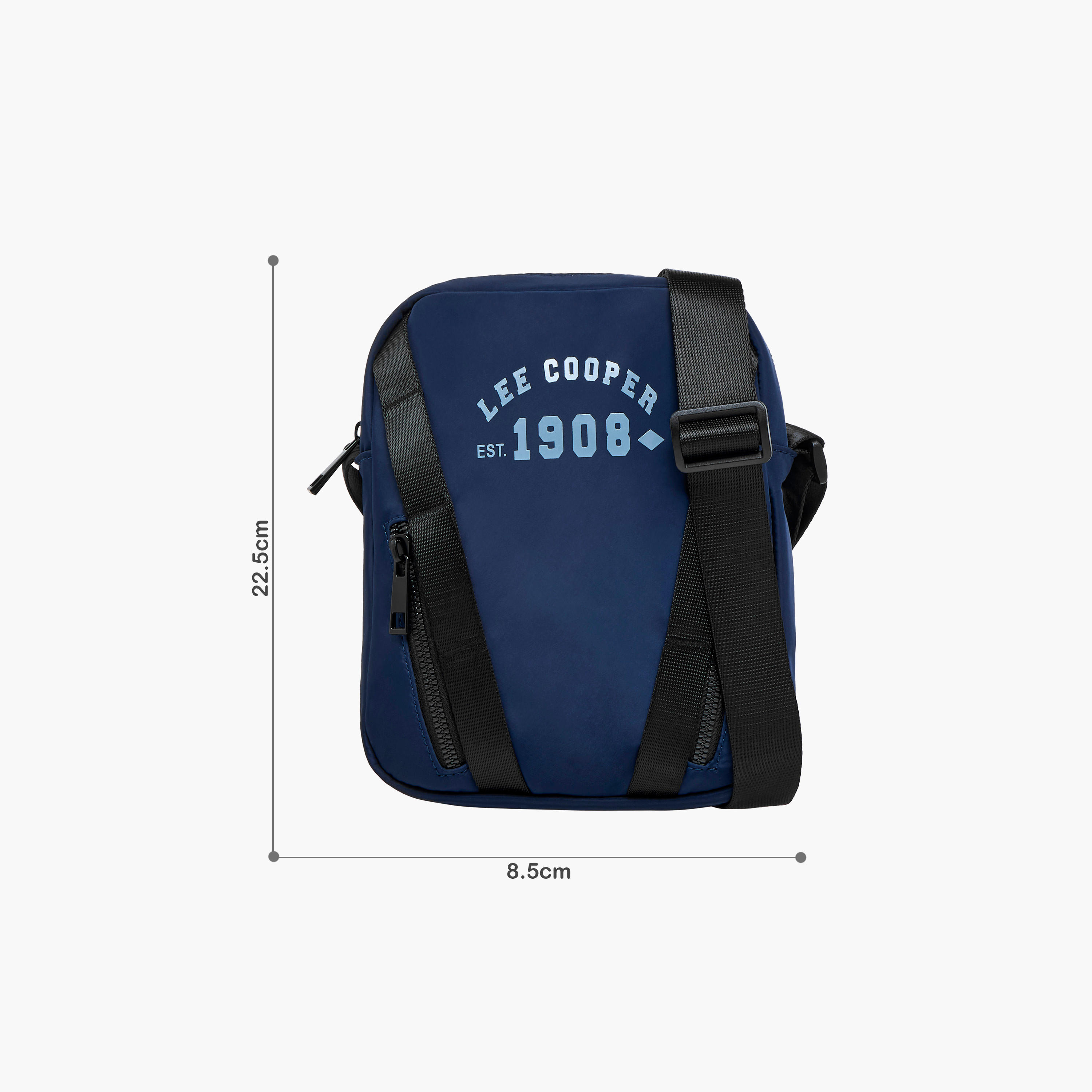 شنطة كروس بودي بطبعات شعار وحزام قابل للتعديل وسحاب إغلاق من لي كوبر-men-bags-image-2