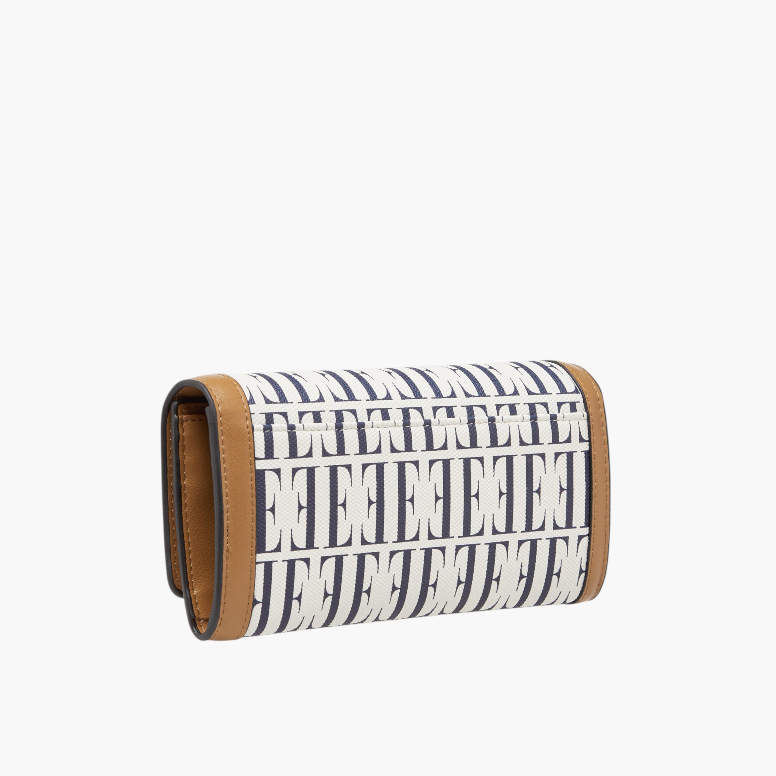 Elle Monogram Print Wallet with Button Closure-women-bagsandwallets-wallets-image-2