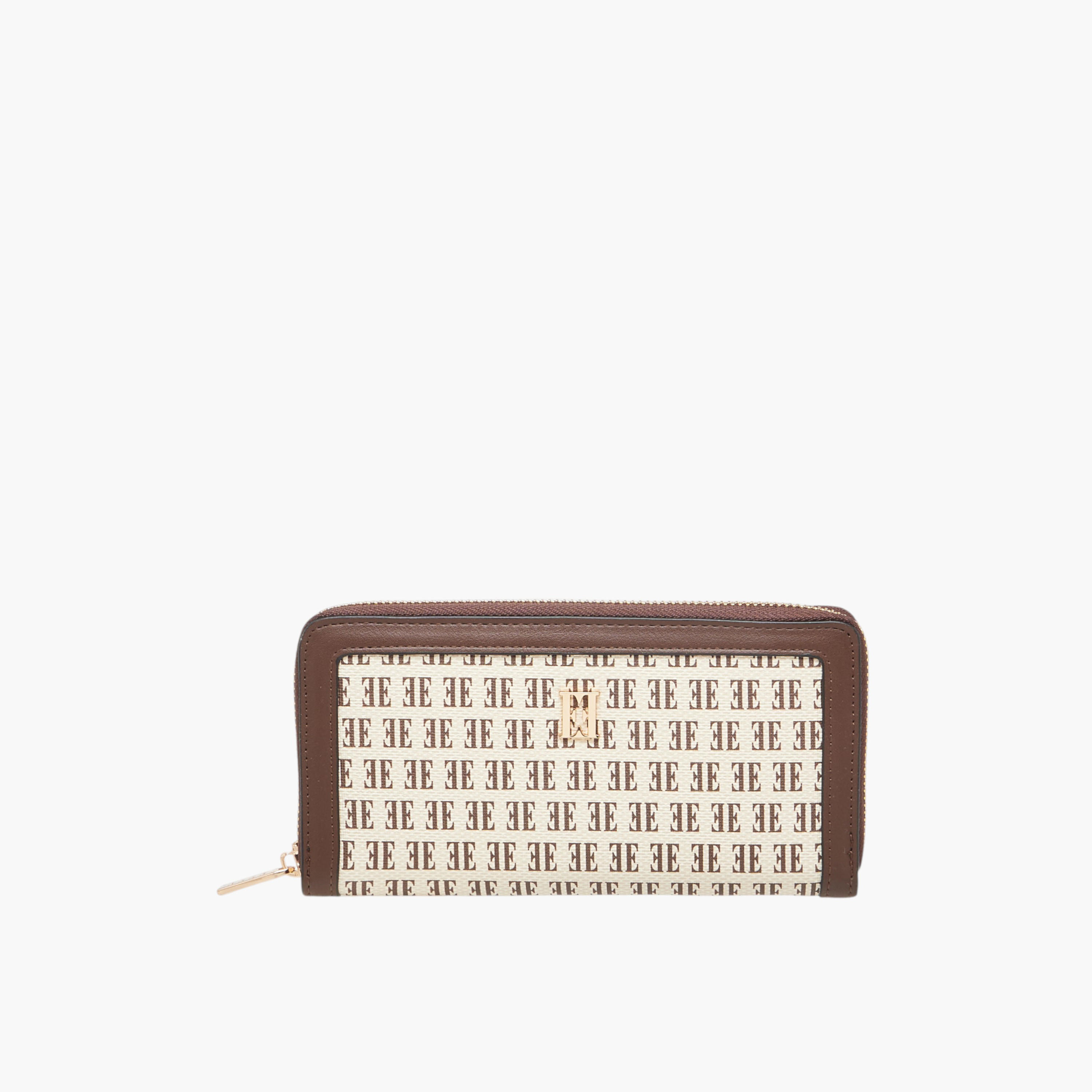 Elle Monogram Print Zip Around Wallet-women-bagsandwallets-wallets-image-1