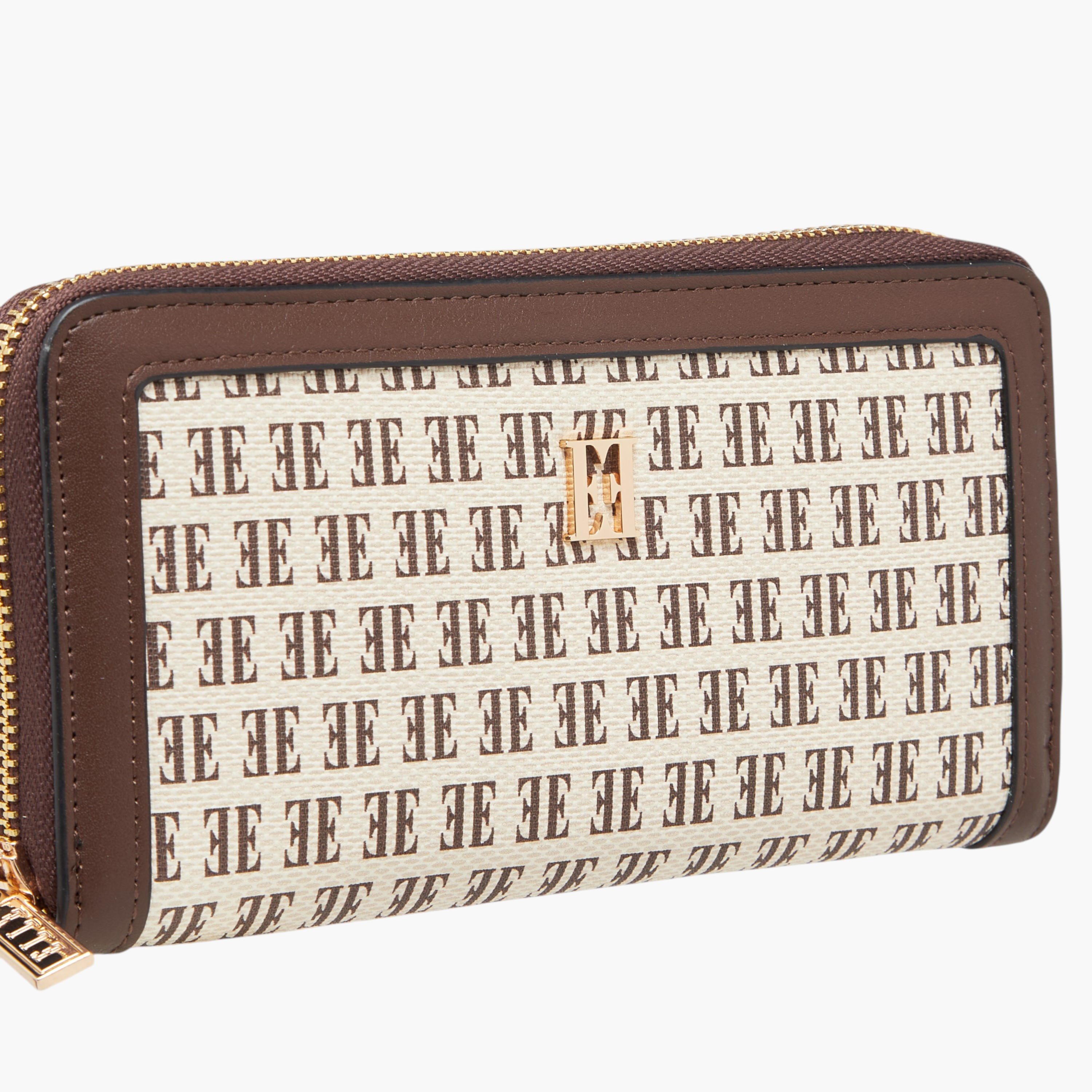 Elle Monogram Print Zip Around Wallet-women-bagsandwallets-wallets-image-3