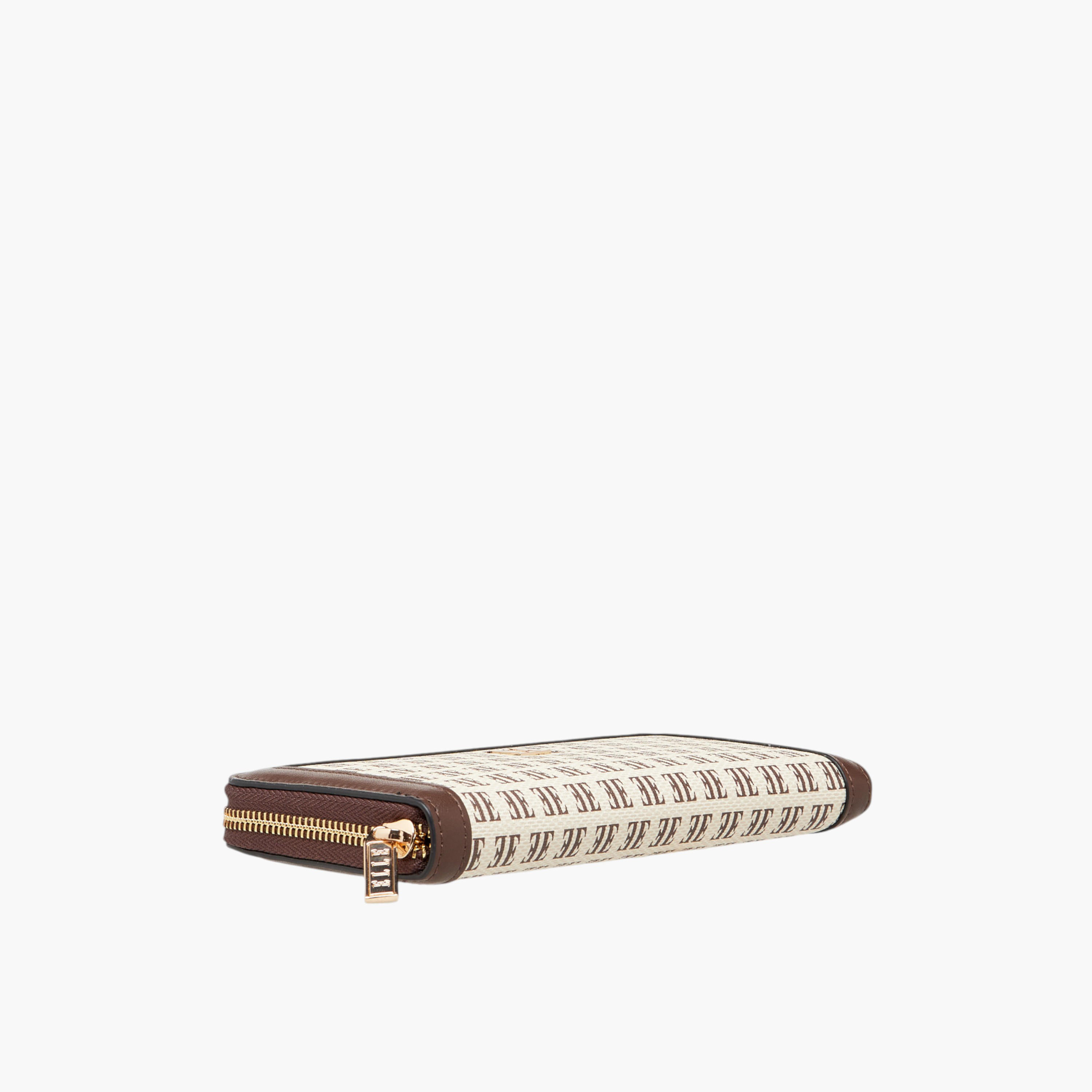 Elle Monogram Print Zip Around Wallet-women-bagsandwallets-wallets-image-4