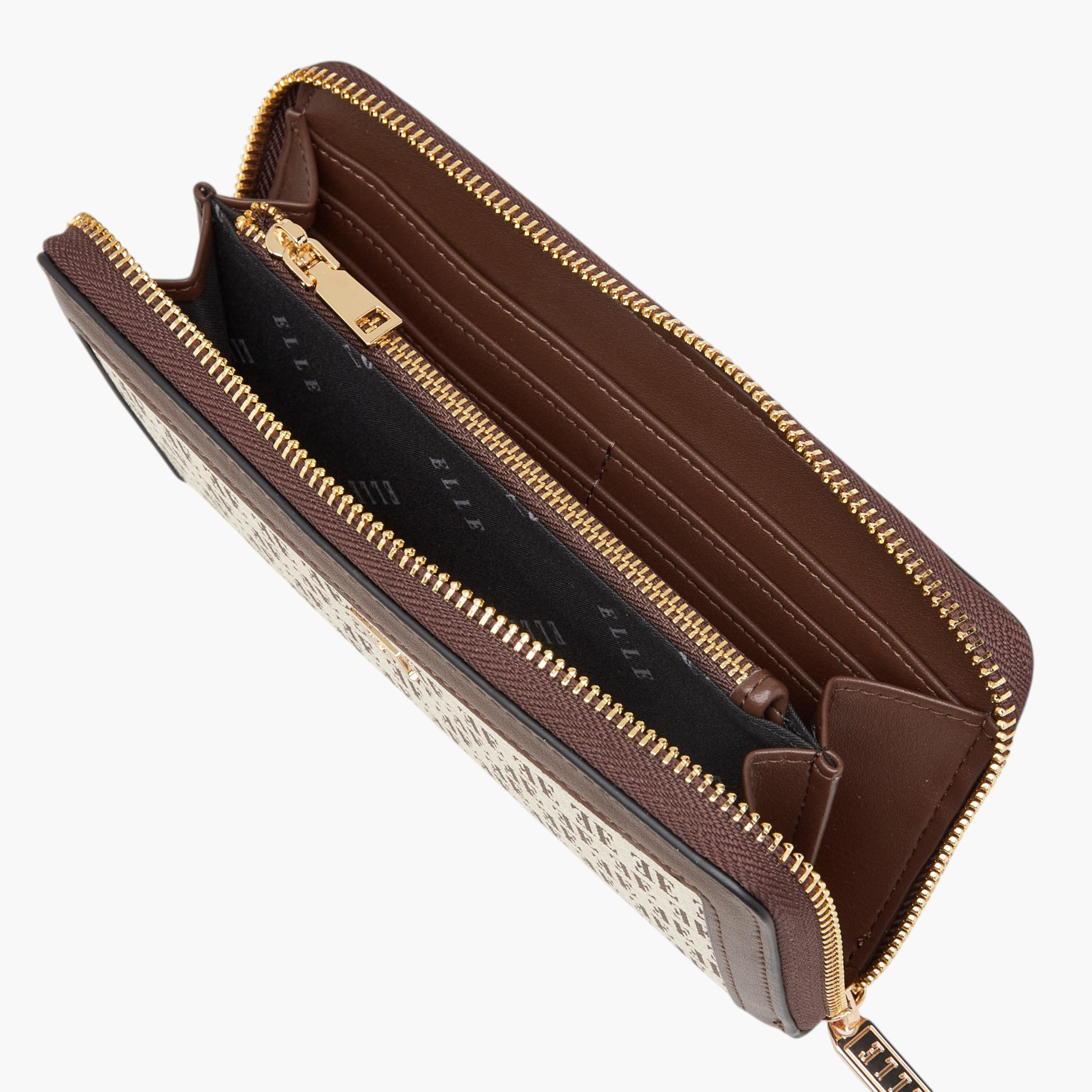 Elle Monogram Print Zip Around Wallet-women-bagsandwallets-wallets-image-5