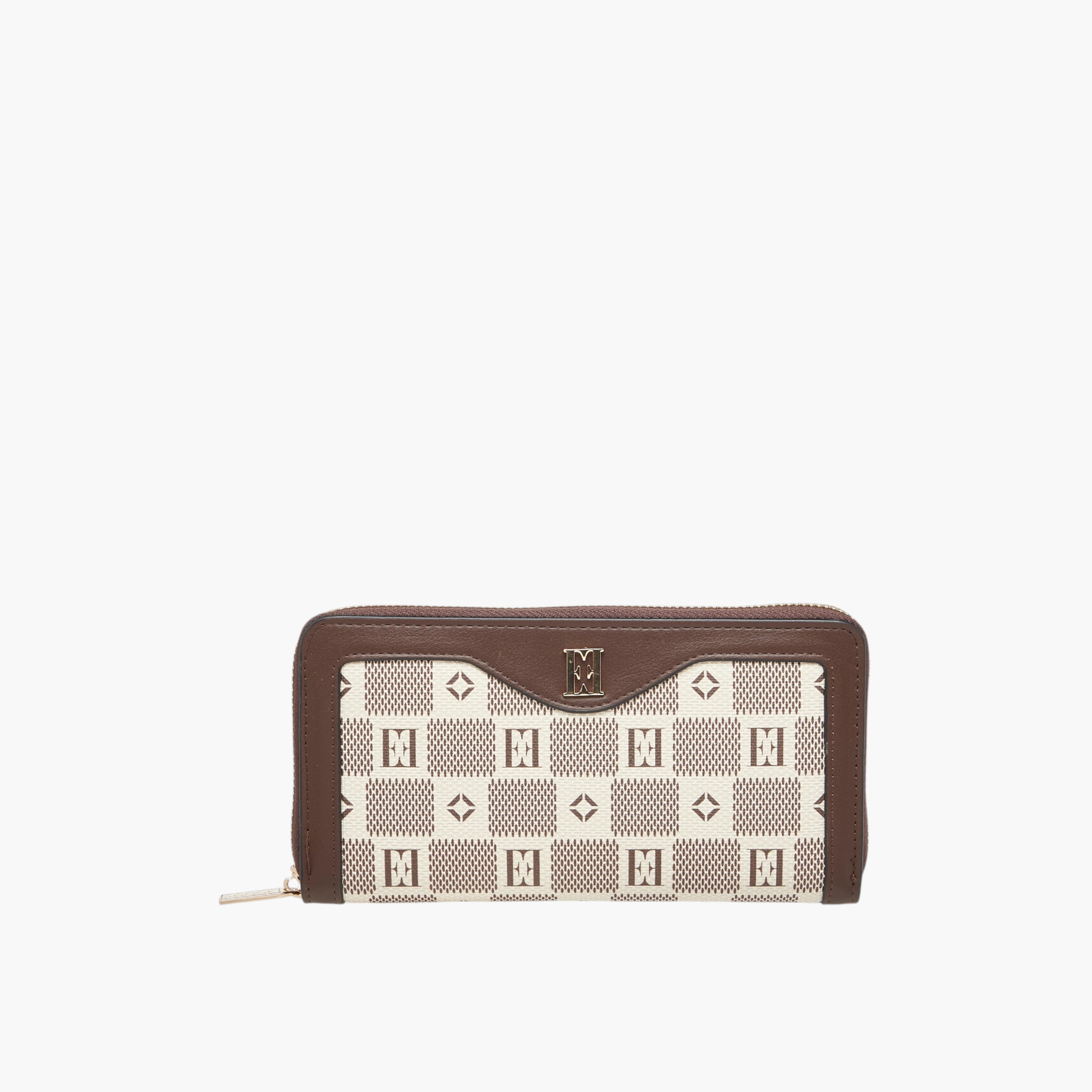 محفظة بسحاب إغلاق دائري وطبعات مونوجرام من إيل-women-bagsandwallets-wallets-image-5
