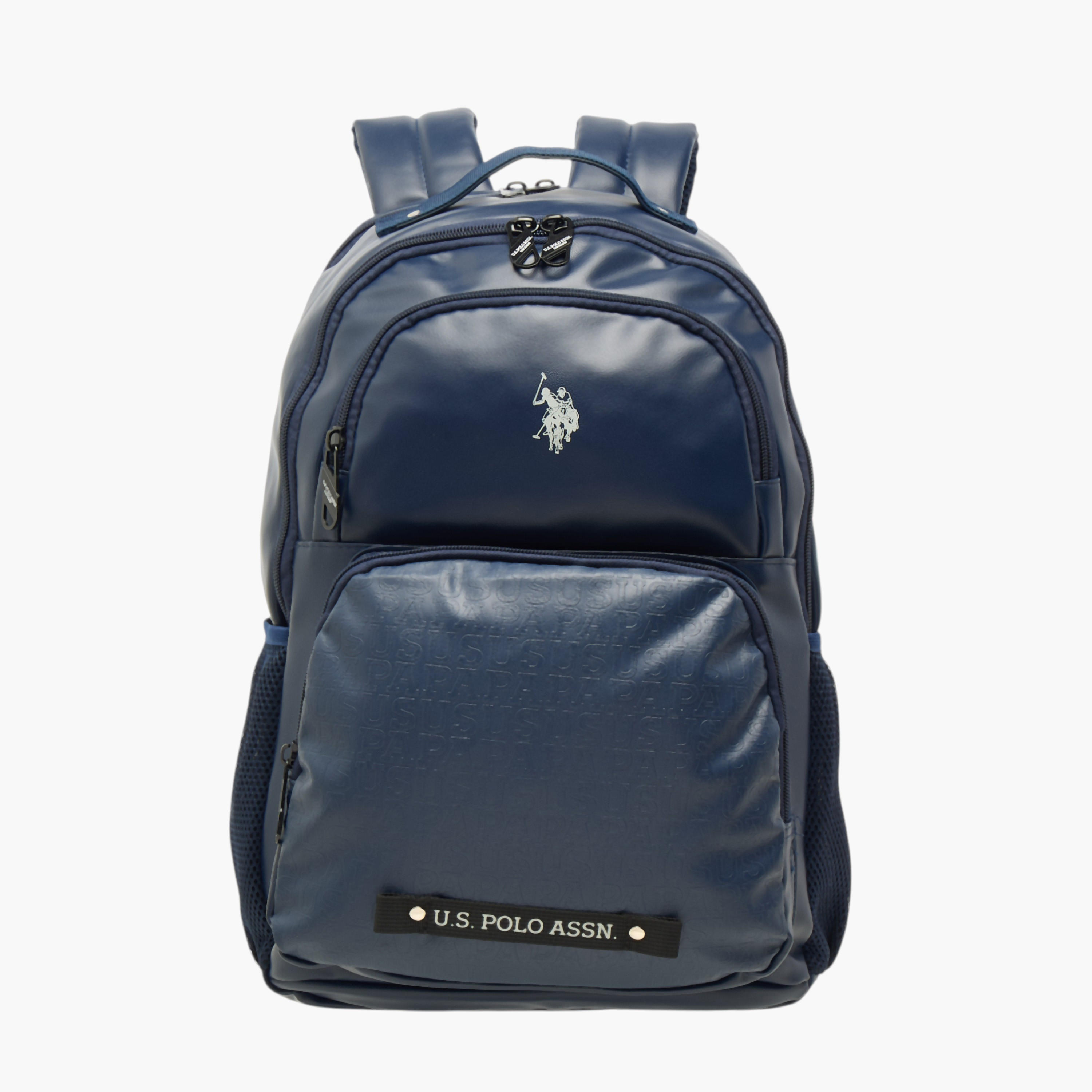 US POLO ASSN. Embossed Backpack with Padded Straps - 71x47x41 cms-women-bagsandwallets-backpacks-image-1