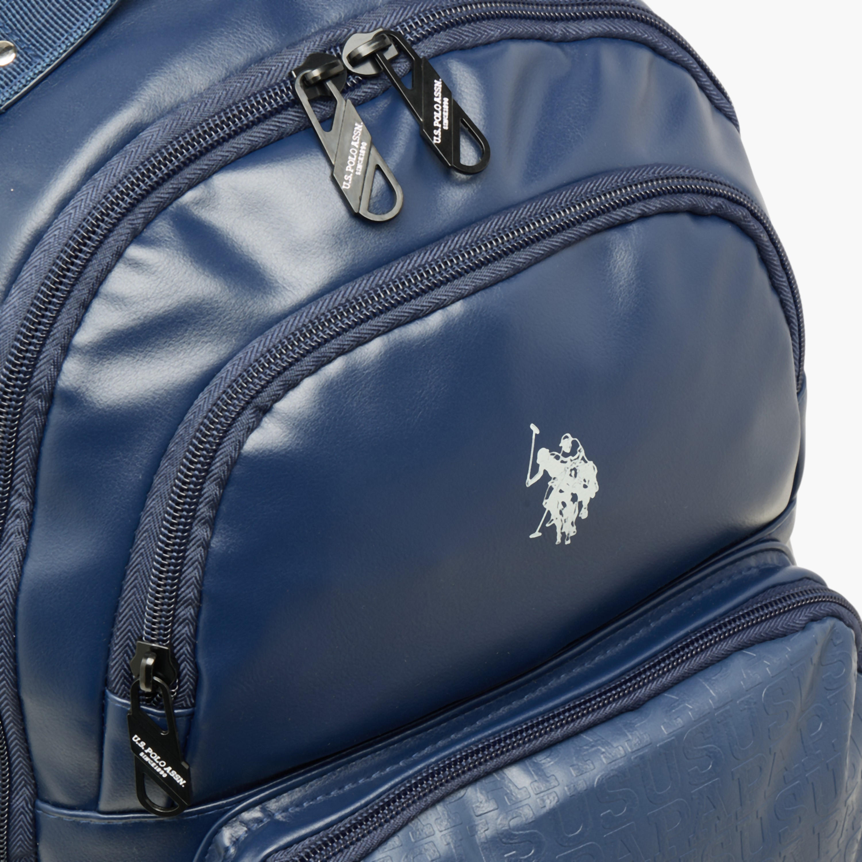US POLO ASSN. Embossed Backpack with Padded Straps - 71x47x41 cms-women-bagsandwallets-backpacks-image-5