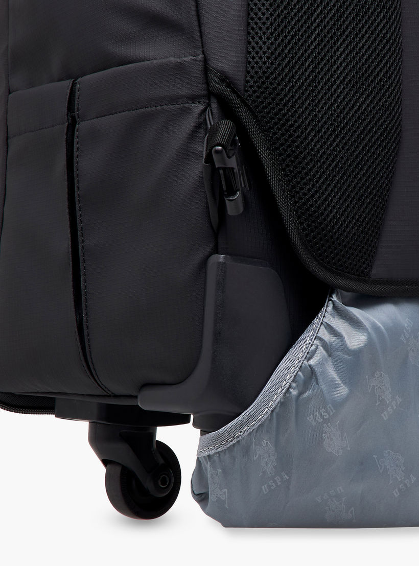 US POLO ASSN. Logo Detail 19-inch Trolley Backpack with Retractable Handle - 60x35x32 cms-school-bagsandbackpacks-trolleybags-image-14