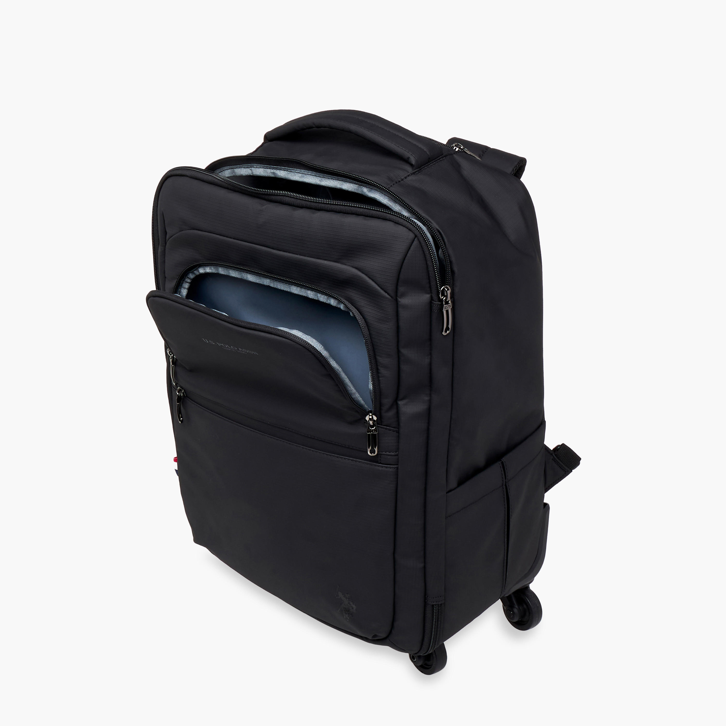 US POLO ASSN. Logo Detail 19-inch Trolley Backpack with Retractable Handle - 60x35x32 cms-school-bagsandbackpacks-trolleybags-image-15