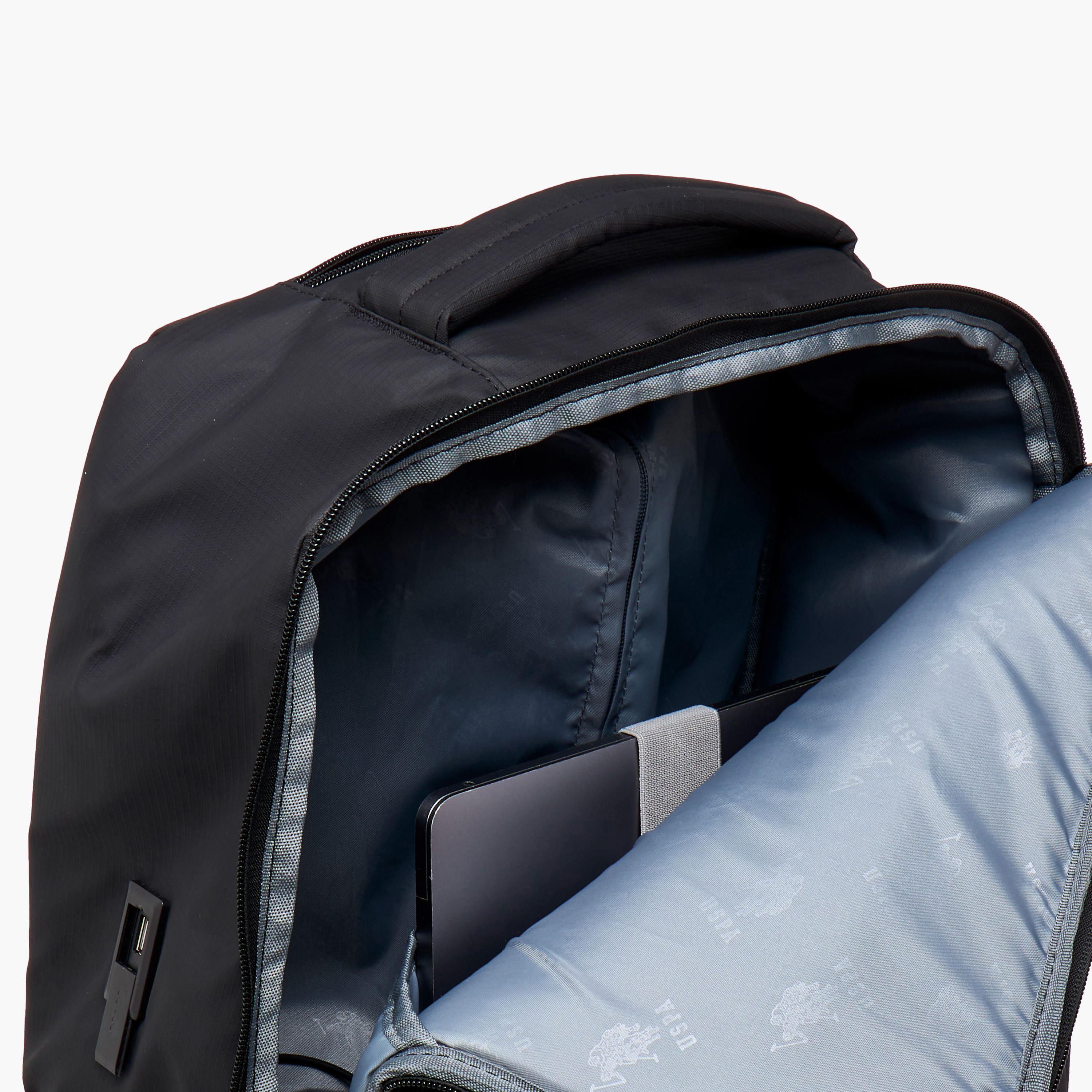 US POLO ASSN. Logo Detail 19-inch Trolley Backpack with Retractable Handle - 60x35x32 cms-school-bagsandbackpacks-trolleybags-image-16