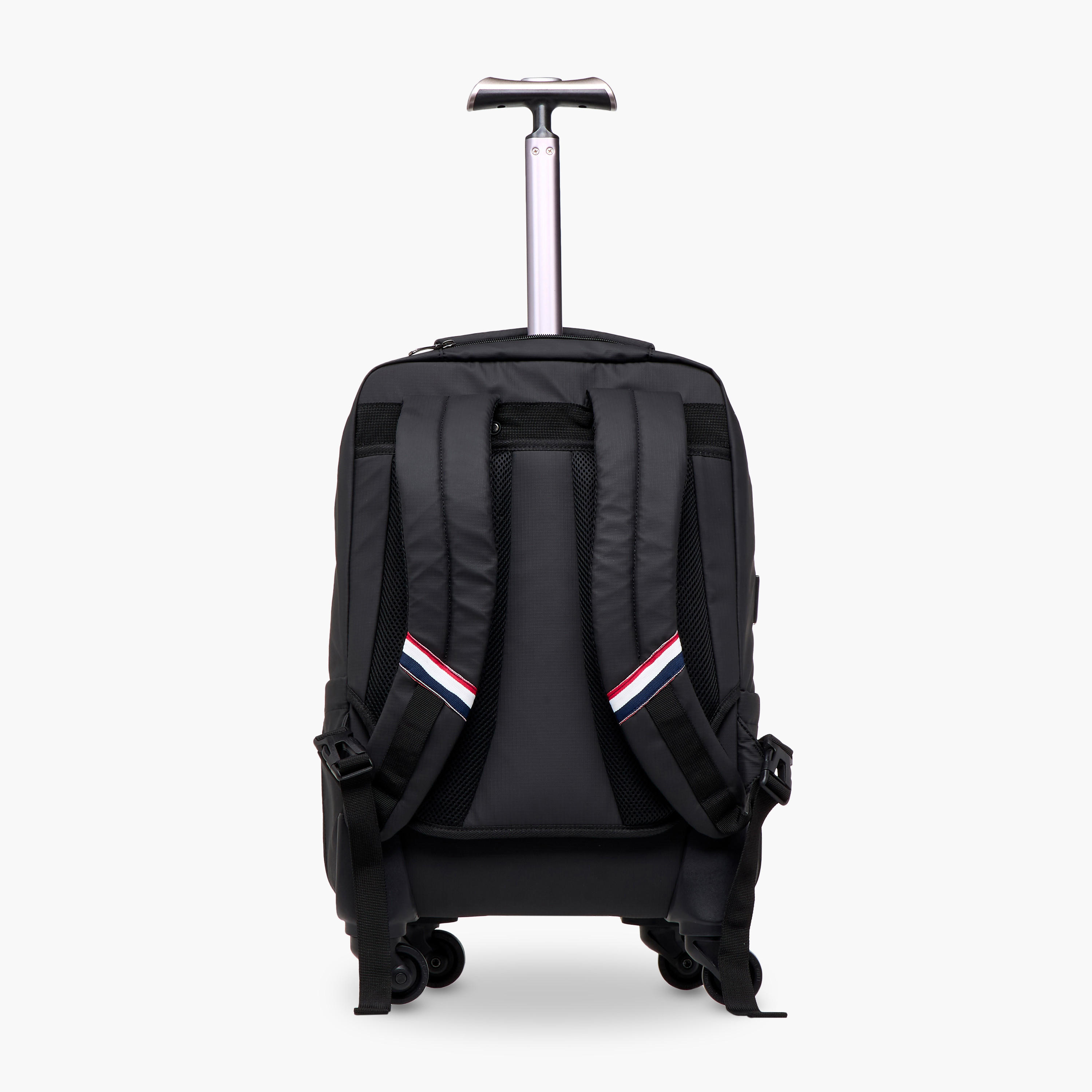 US POLO ASSN. Logo Detail 19-inch Trolley Backpack with Retractable Handle - 60x35x32 cms-school-bagsandbackpacks-trolleybags-image-4