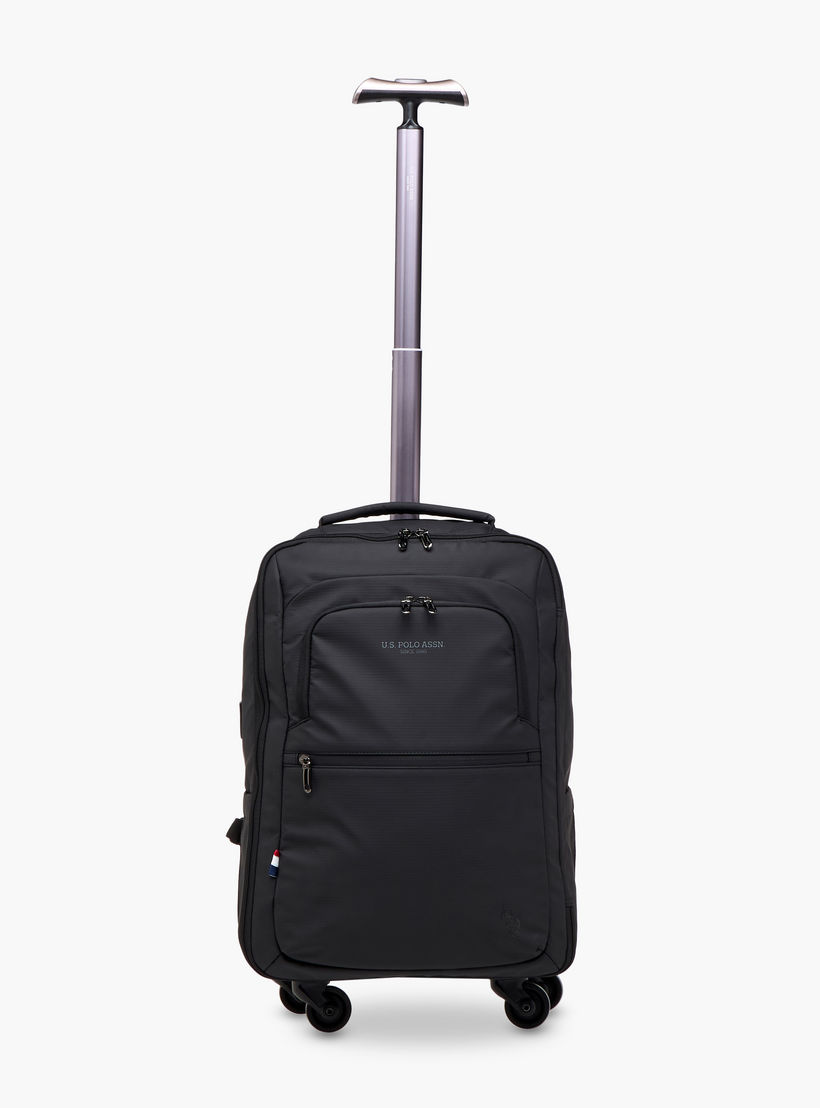 US POLO ASSN. Logo Detail 19-inch Trolley Backpack with Retractable Handle - 60x35x32 cms-school-bagsandbackpacks-trolleybags-image-5