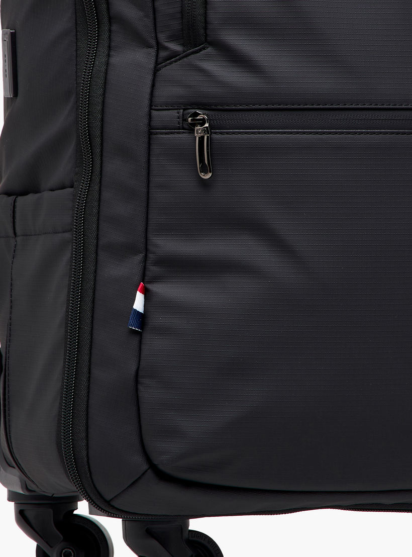 US POLO ASSN. Logo Detail 19-inch Trolley Backpack with Retractable Handle - 60x35x32 cms-school-bagsandbackpacks-trolleybags-image-8