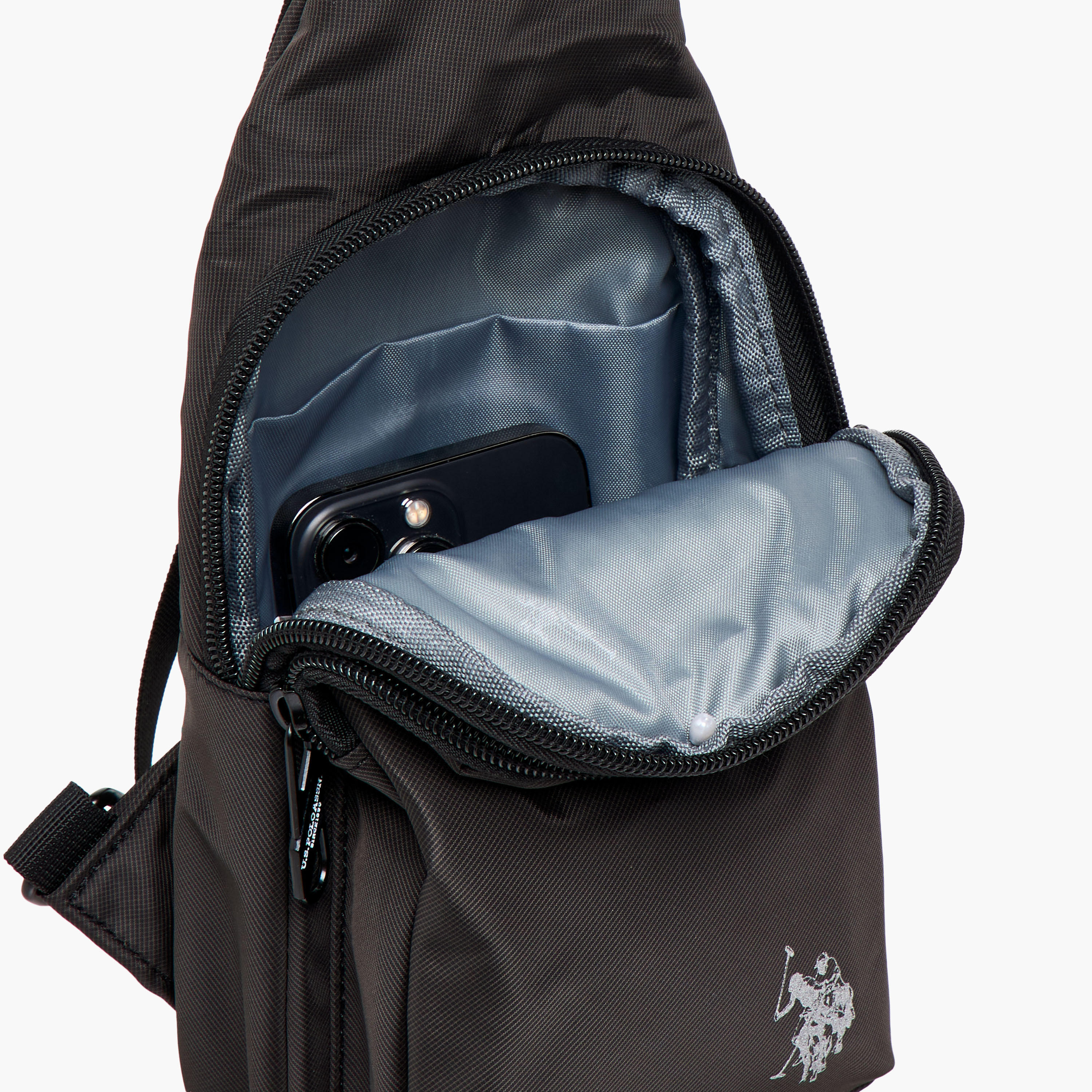 US POLO ASSN. Solid Sling Backpack with Adjustable Strap and Zip Closure - 62x43x28 cms-women-bagsandwallets-handbags-image-9